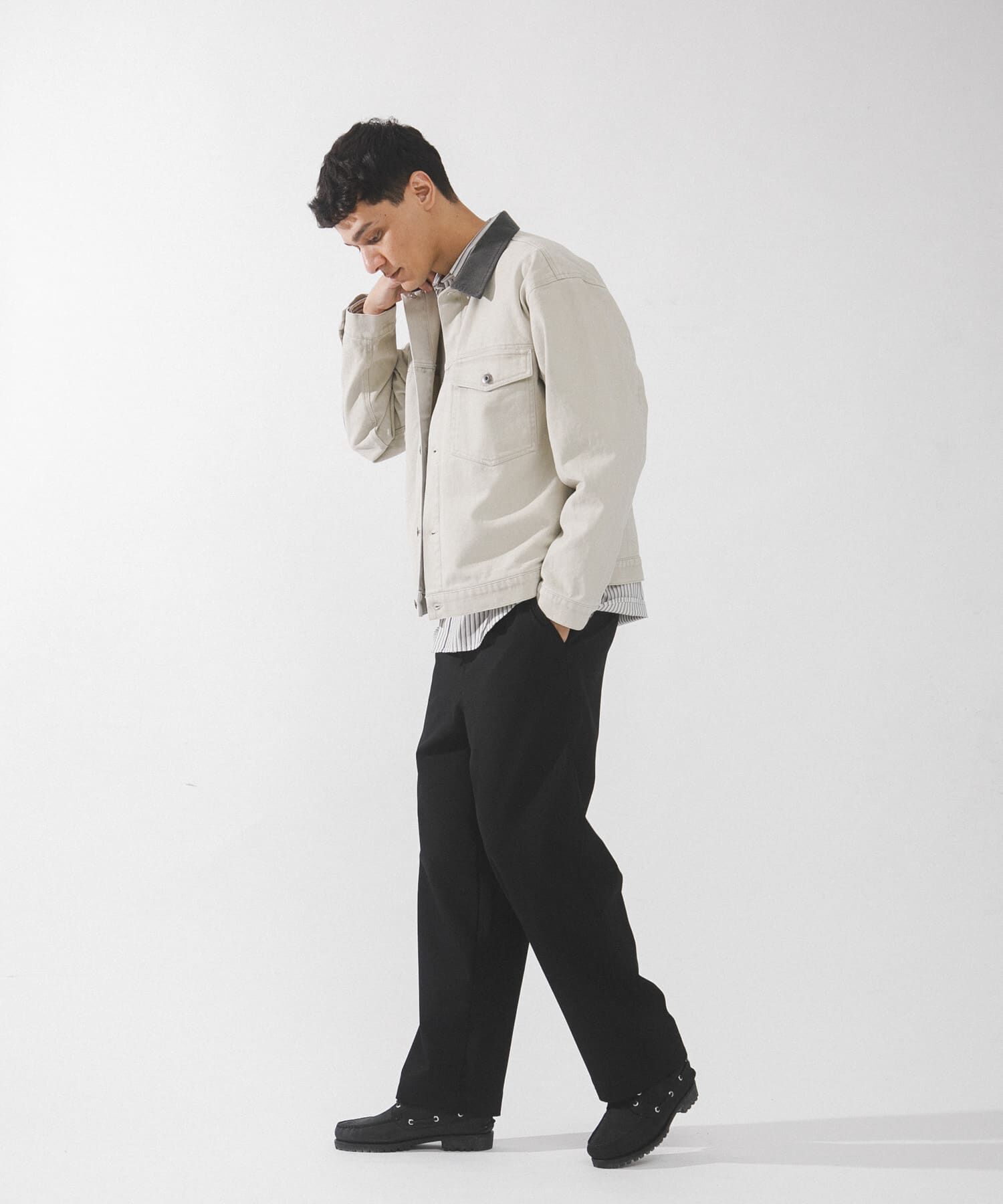 Sonny Label 「ウォッシュドツイル襟切替ジャケット」|ブルゾン・スタジャン|