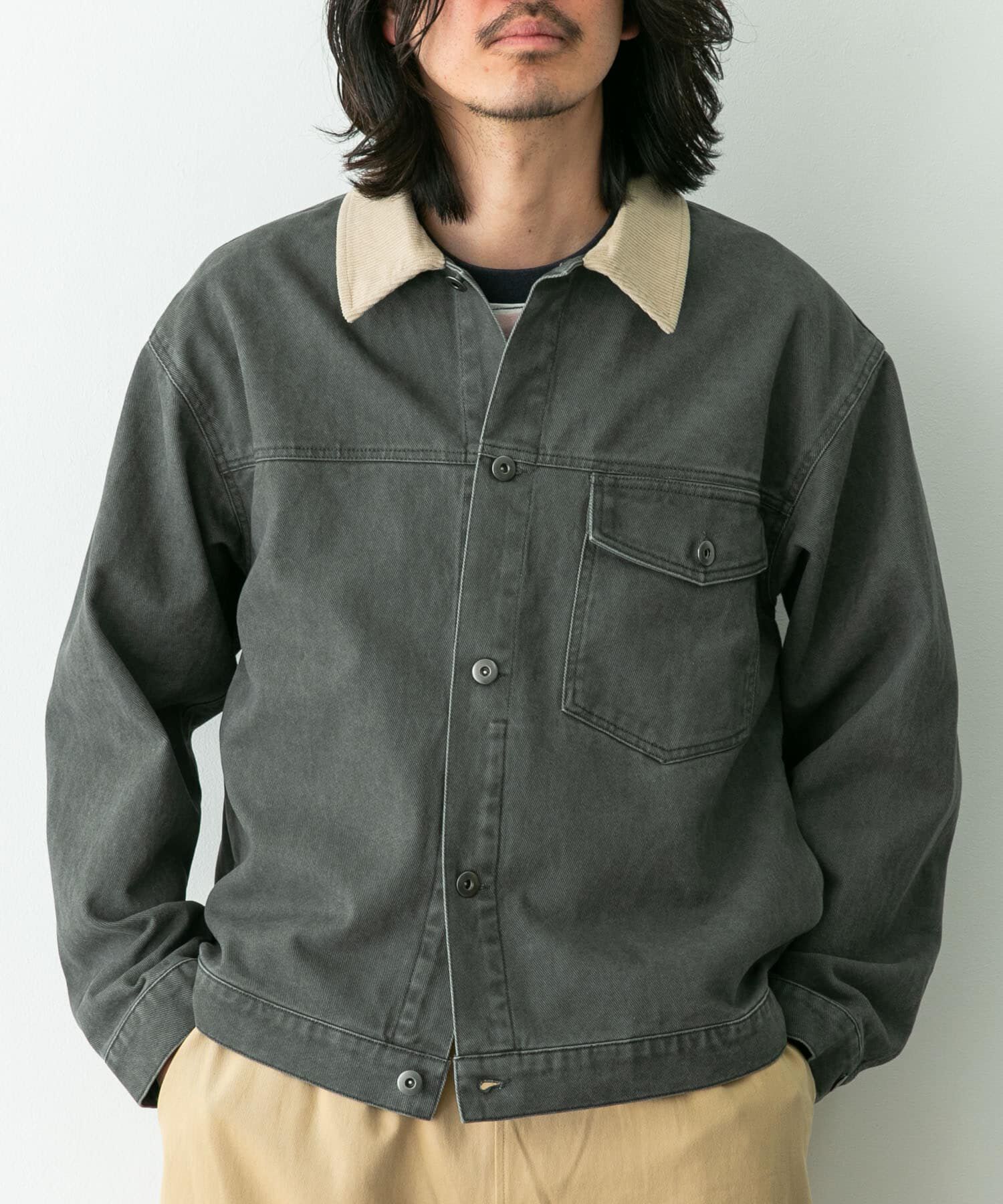 Sonny Label 「ウォッシュドツイル襟切替ジャケット」|ブルゾン・スタジャン|