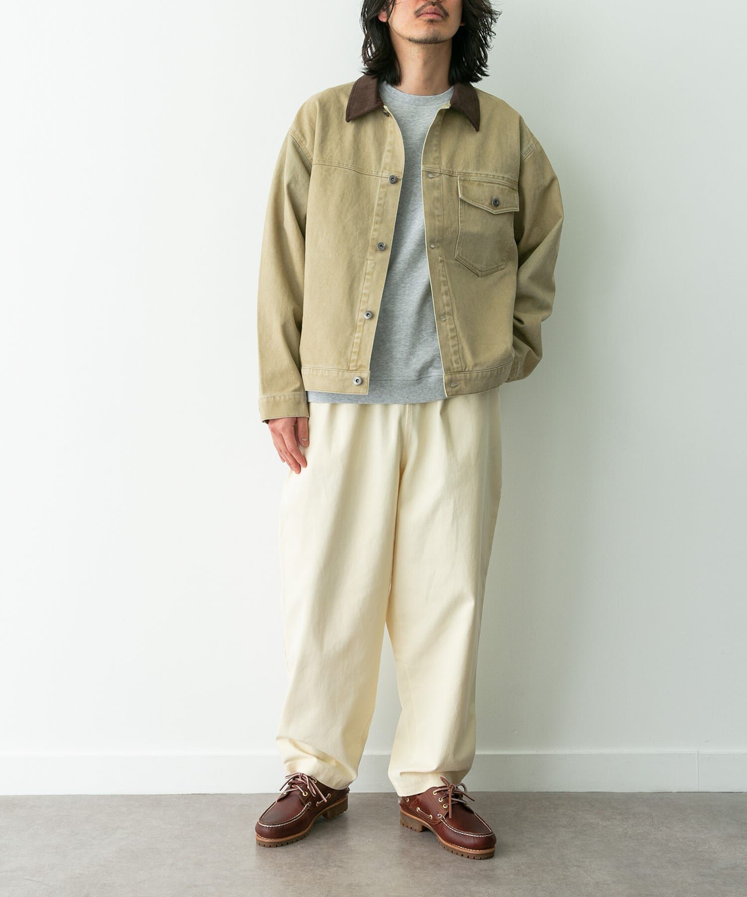 Sonny Label 「ウォッシュドツイル襟切替ジャケット」|ブルゾン・スタジャン|