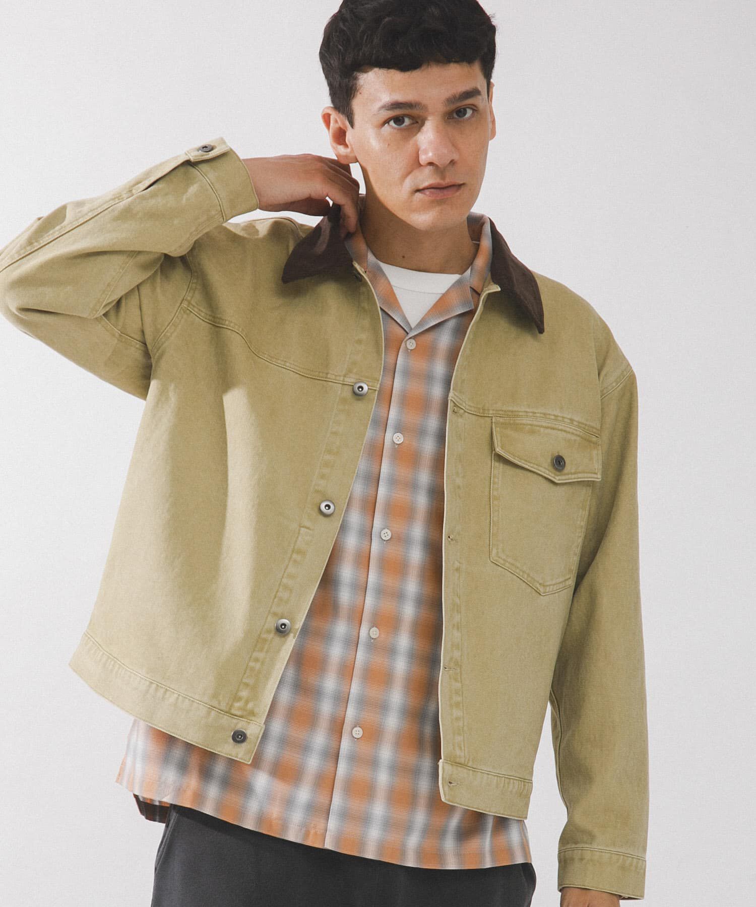 Sonny Label 「ウォッシュドツイル襟切替ジャケット」|ブルゾン・スタジャン|