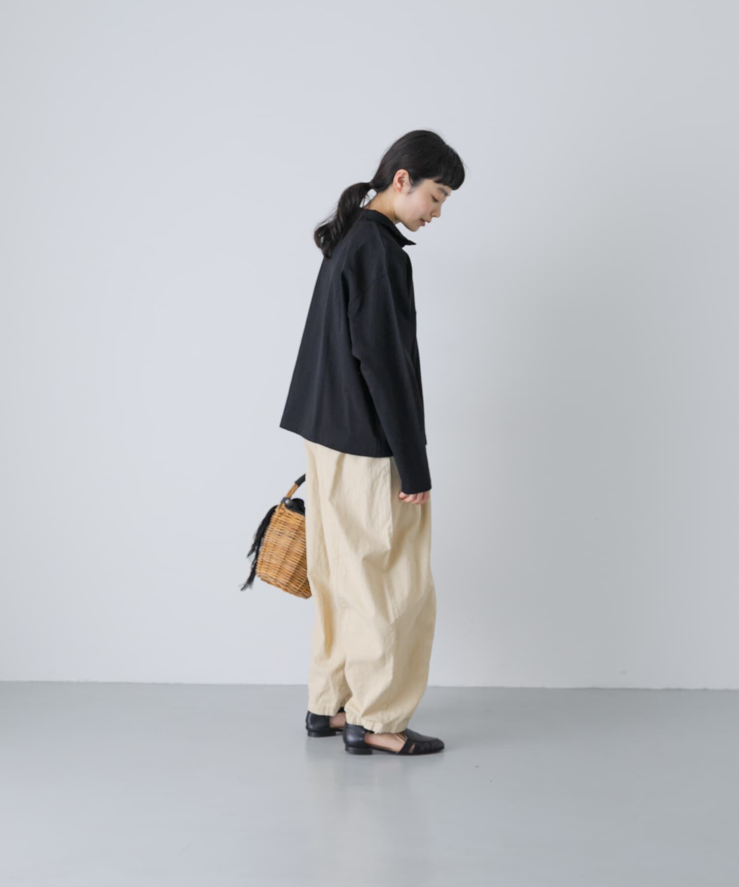 かぐれ「ハーフボタンプルオーバー」|Tシャツ・カットソー|