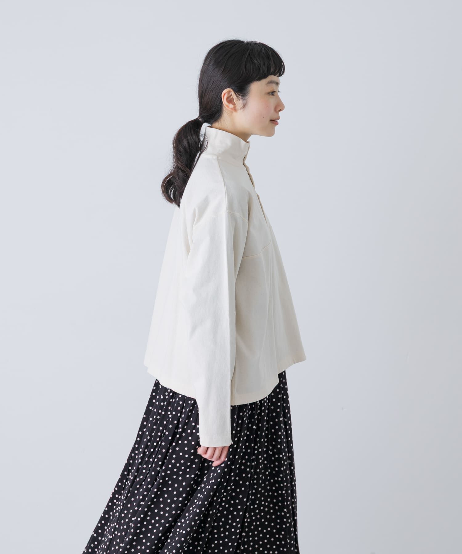 かぐれ「ハーフボタンプルオーバー」|Tシャツ・カットソー|