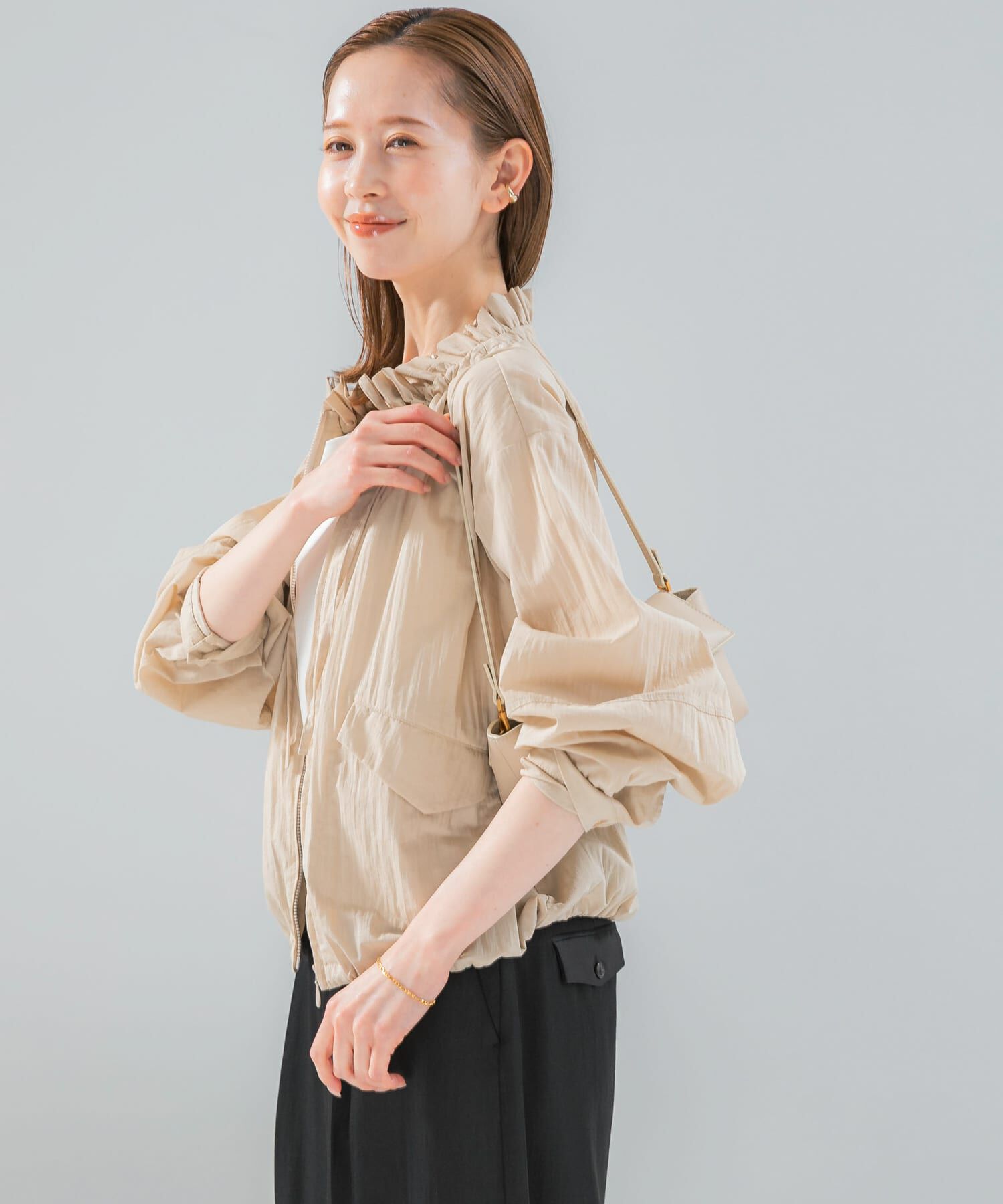 URBAN RESEARCH ROSSO「フロントジップフリルブラウス」|シャツ・ブラウス|