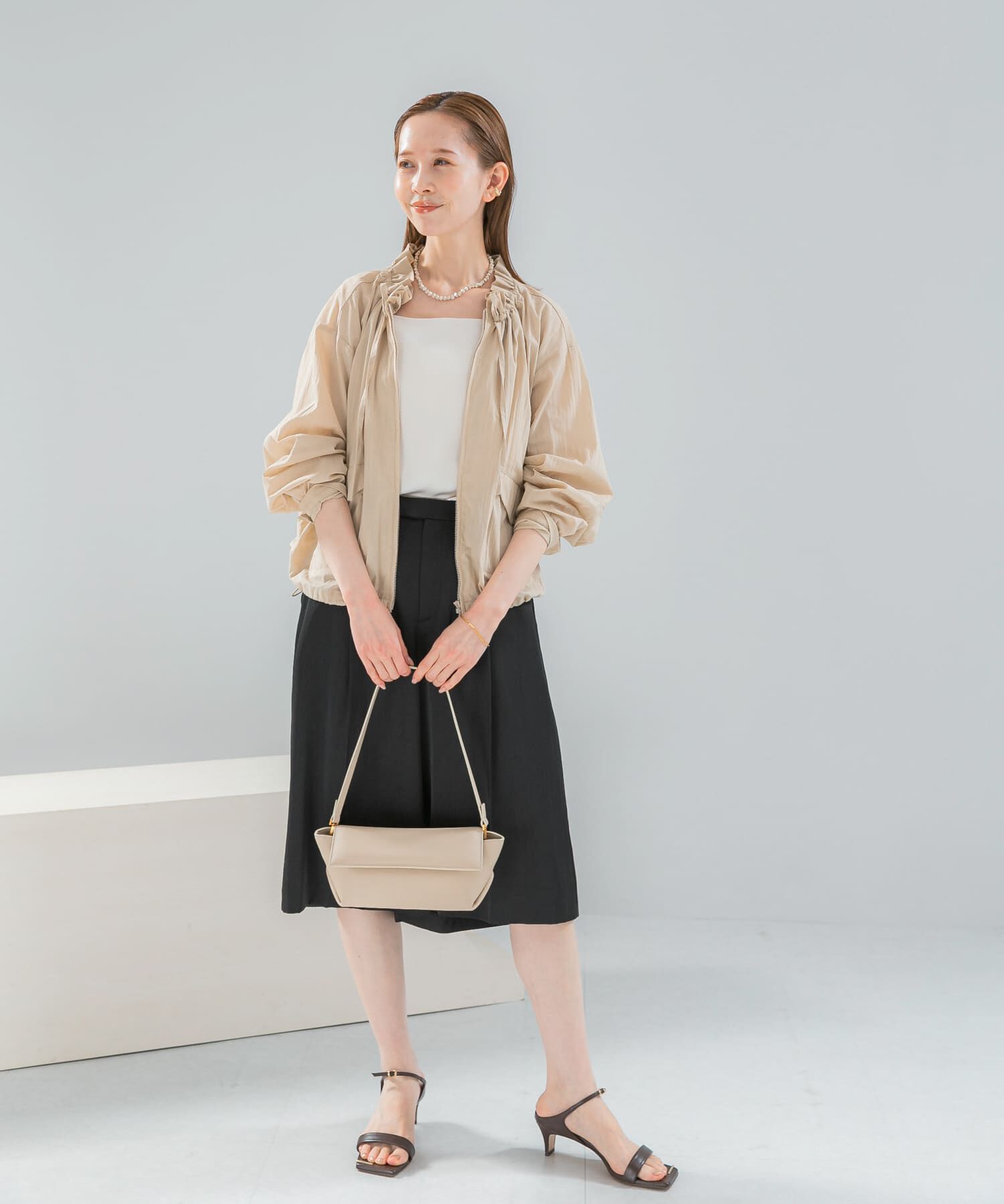 URBAN RESEARCH ROSSO「フロントジップフリルブラウス」|シャツ・ブラウス|