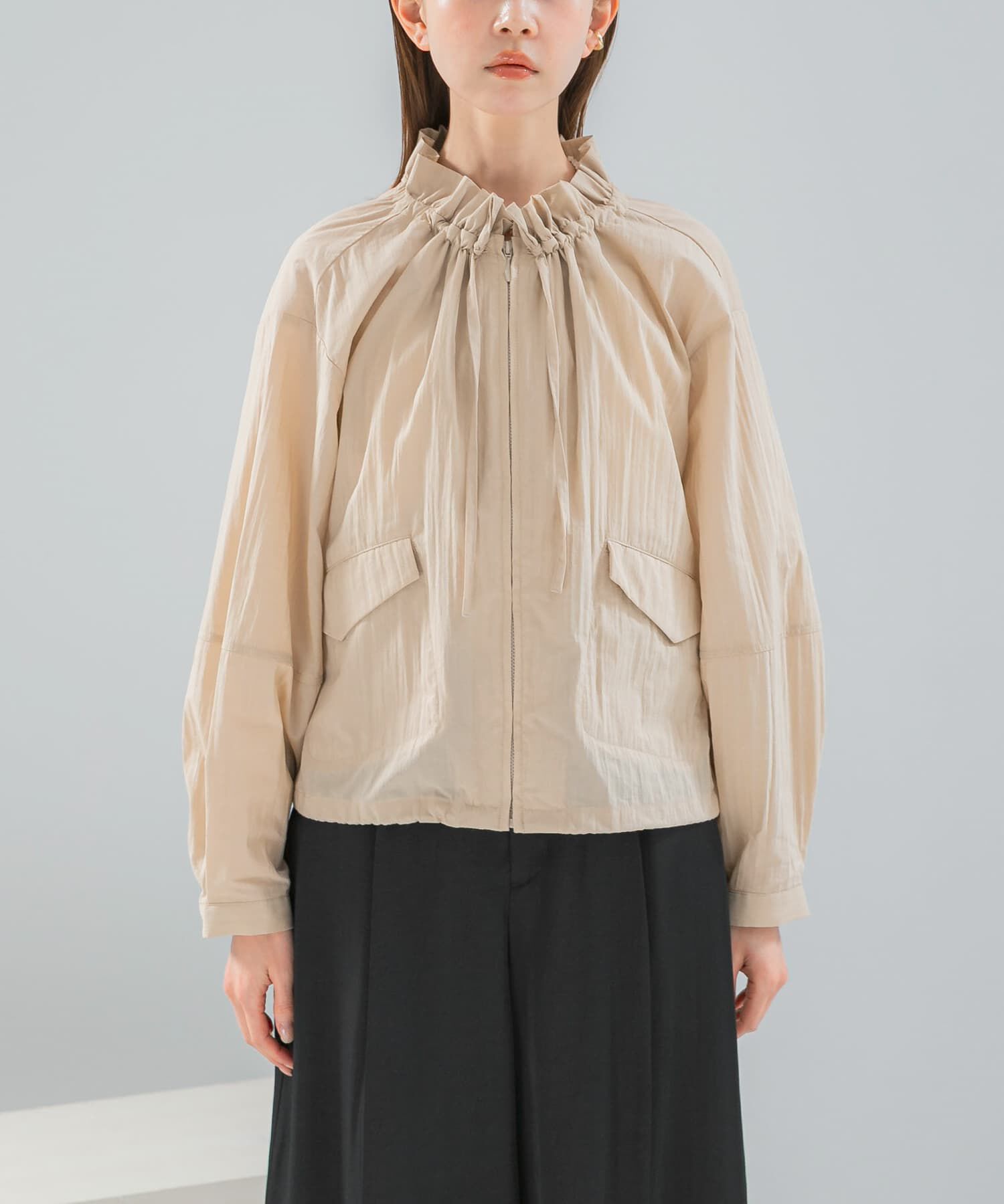 URBAN RESEARCH ROSSO「フロントジップフリルブラウス」|シャツ・ブラウス|