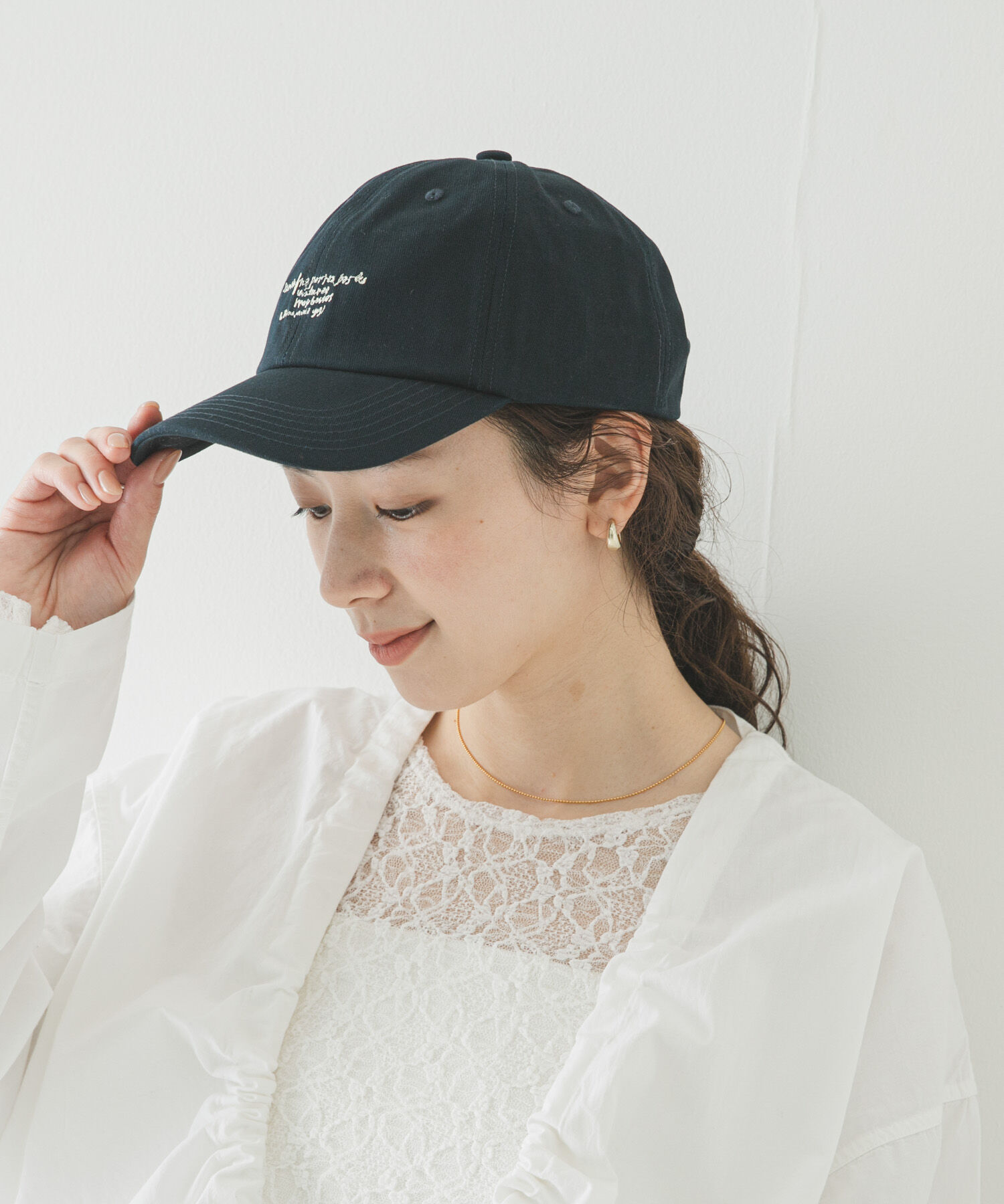 URBAN RESEARCH「LY　LETTER CAP」|キャップ・キャスケット|ネイビー