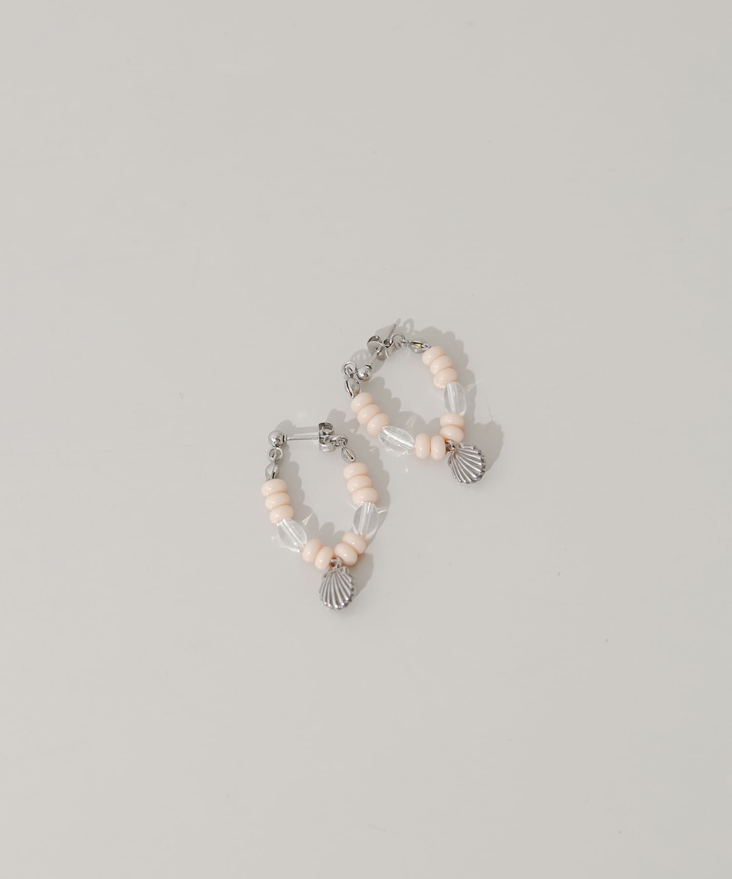 SMELLY「ステンレスシェルモチーフビーズピアス」|ピアス|