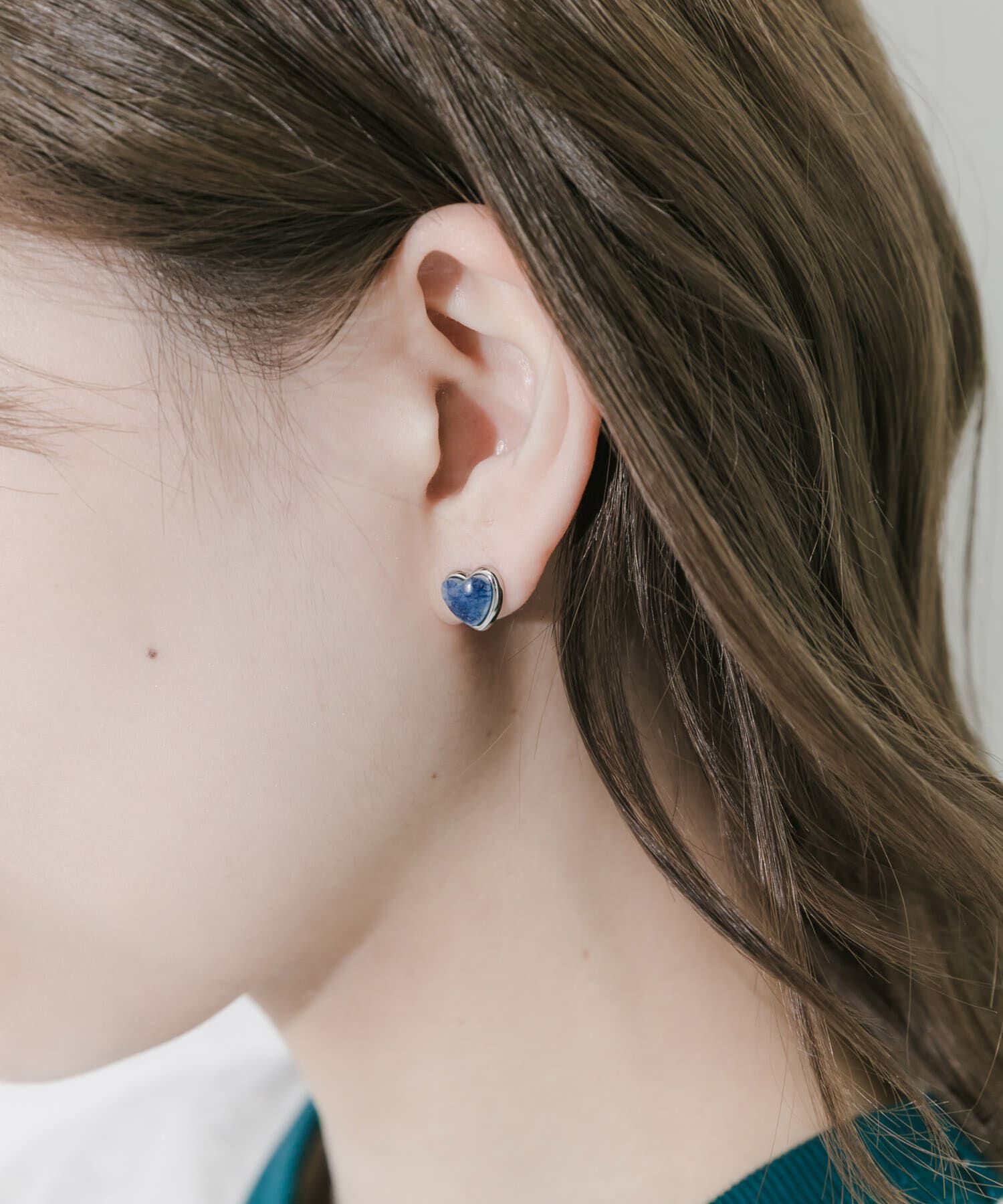 SMELLY「マーブルハートピアス」|ピアス|