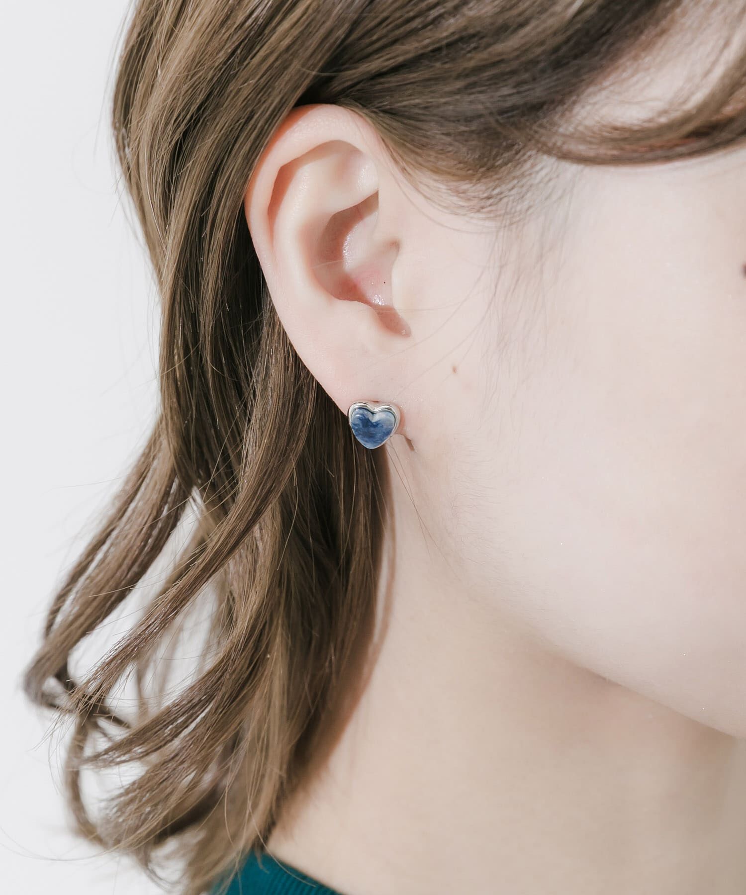 SMELLY「マーブルハートピアス」|ピアス|