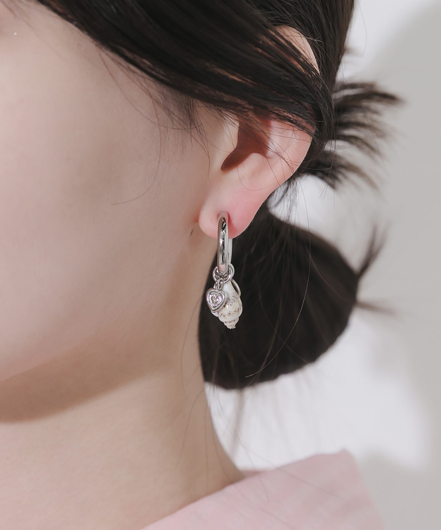 SMELLY「シェルモチーフマルチWAYフープイヤリング」|イヤリング|