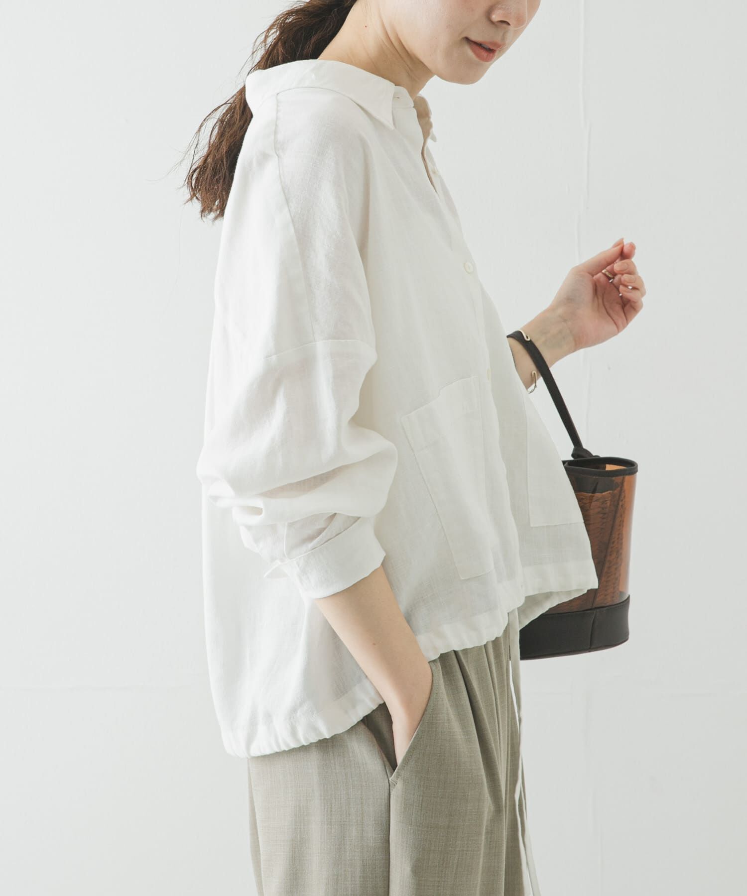 URBAN RESEARCH「ラミーレーヨンワイドショートシャツ」|シャツ・ブラウス|