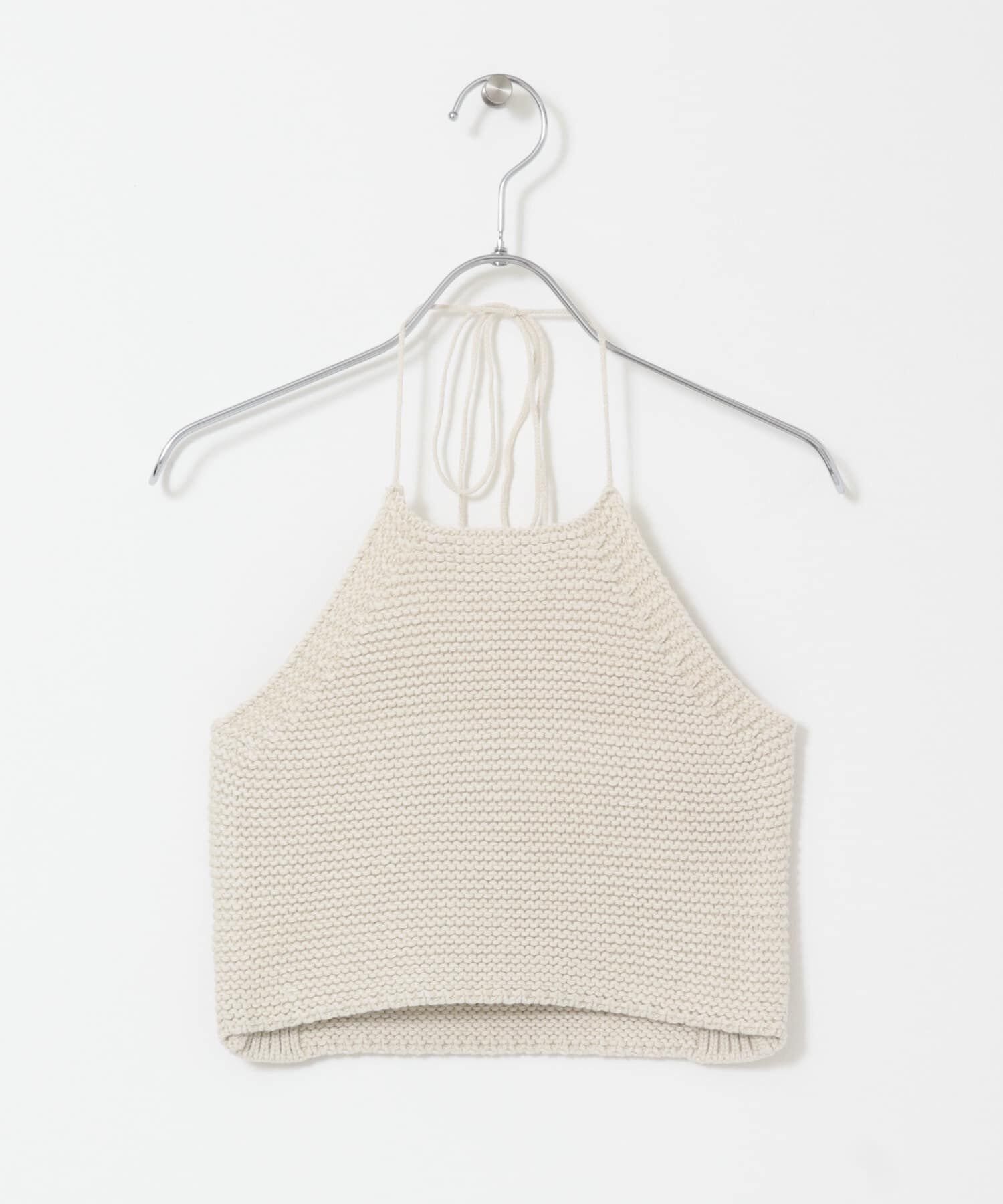  「ガーター編みホルターニット」|ニット・セーター|