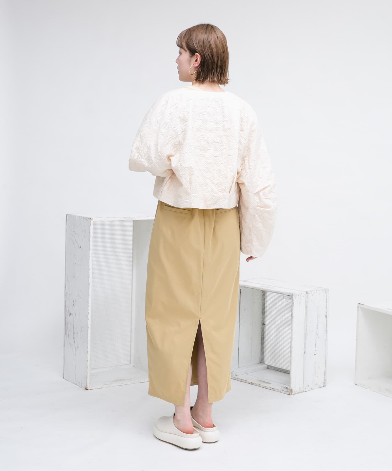  「ウエストドロストレイヤードスカート」|スカート|