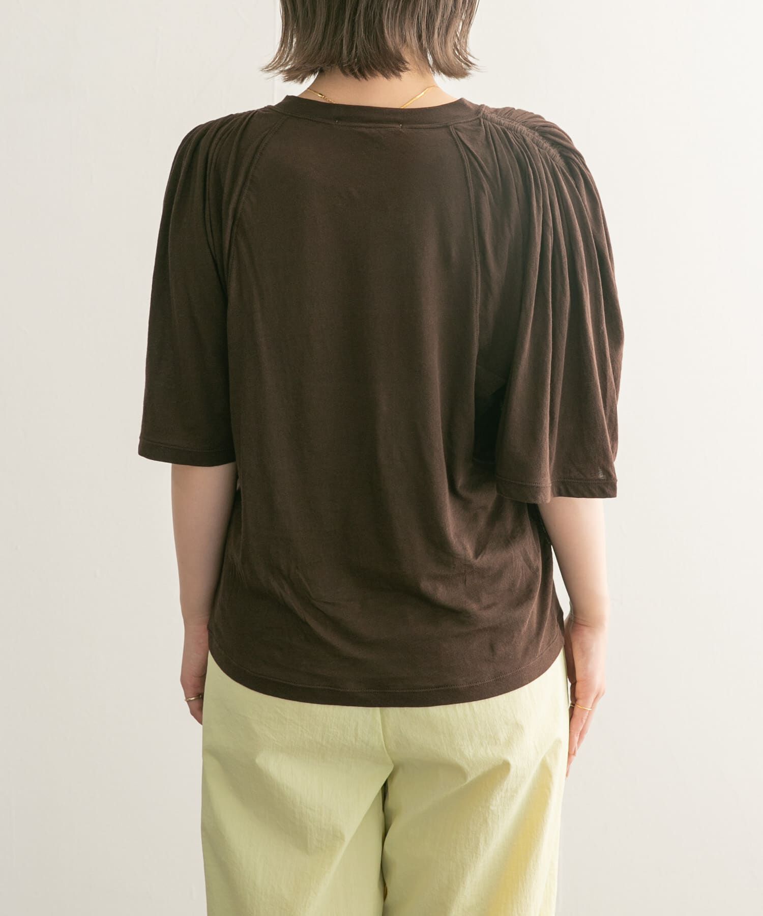  「フリルスリーブシアーカットソー」|Tシャツ・カットソー|