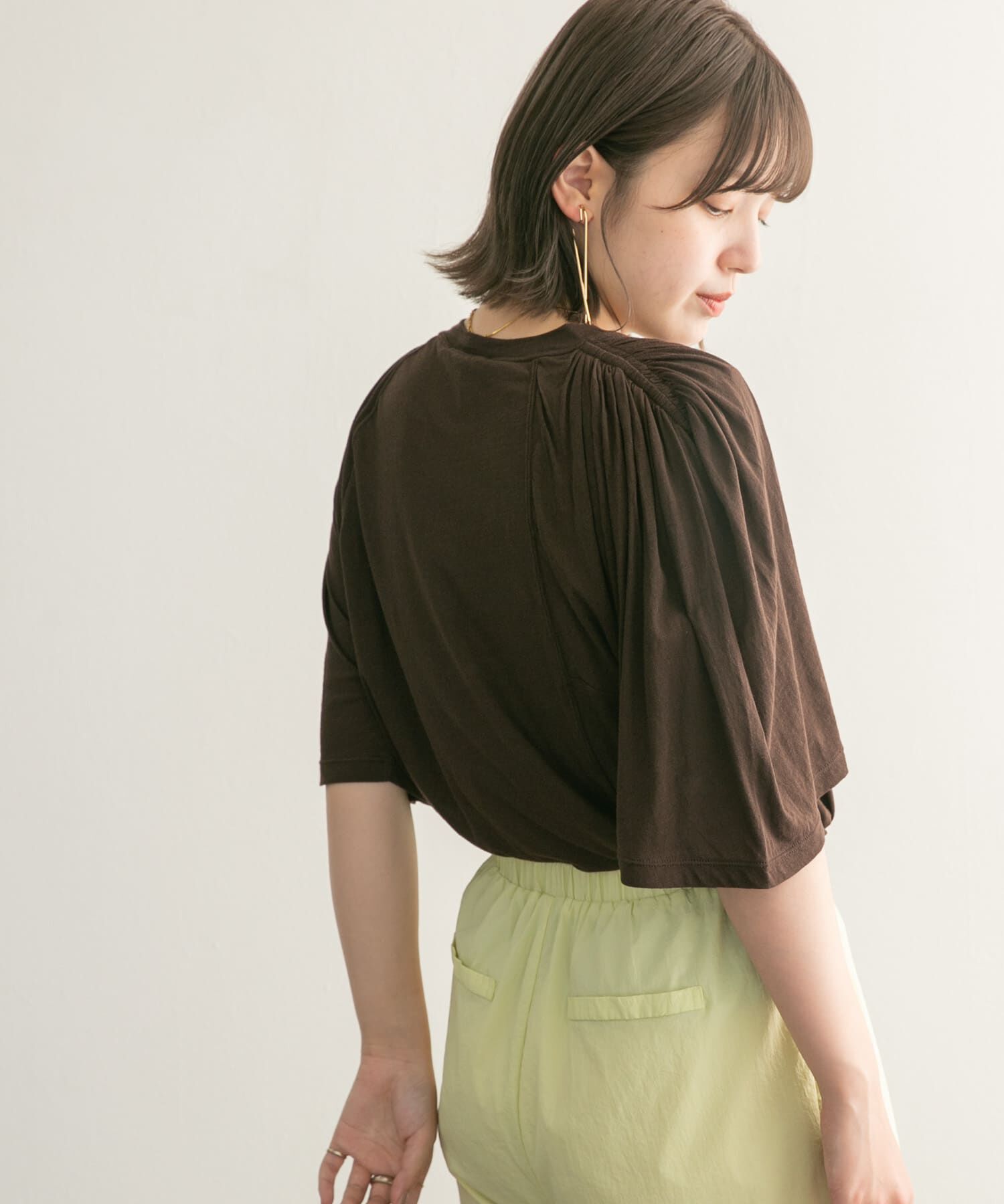  「フリルスリーブシアーカットソー」|Tシャツ・カットソー|