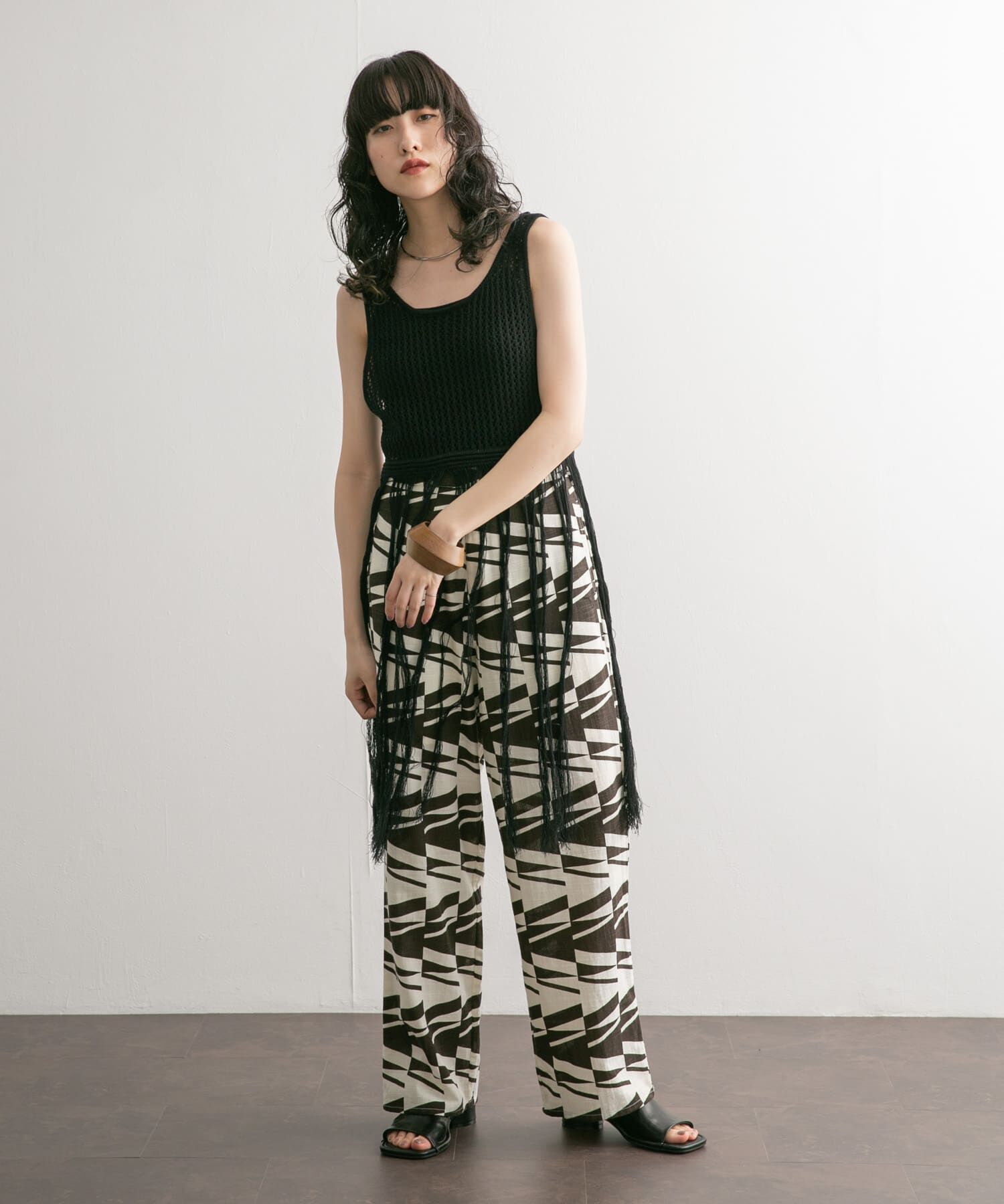  「フリンジニットタンクトップ」|ニット・セーター|