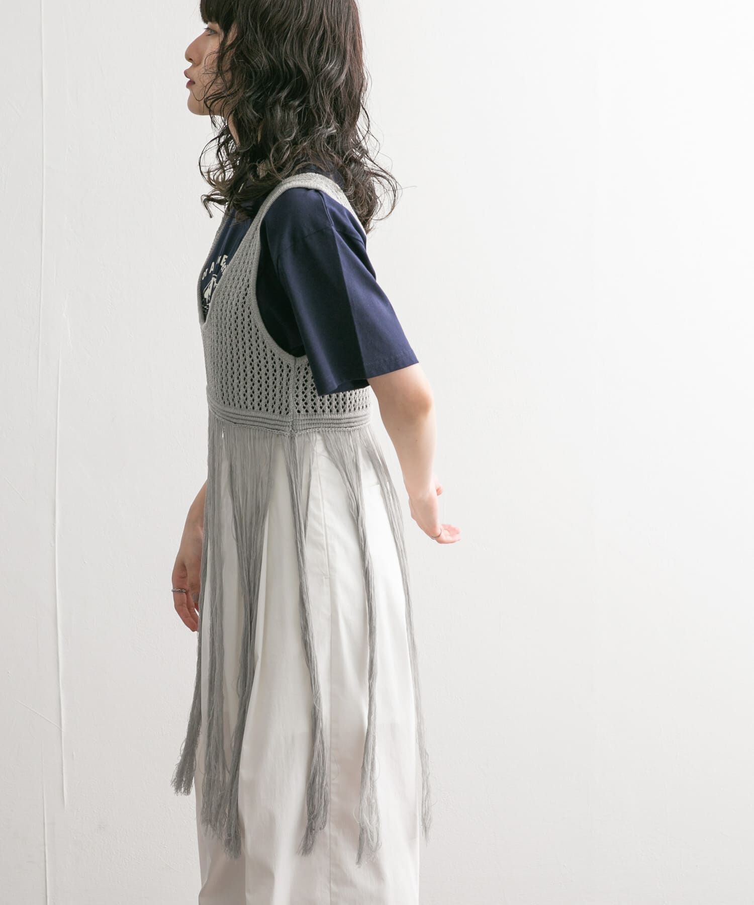  「フリンジニットタンクトップ」|ニット・セーター|