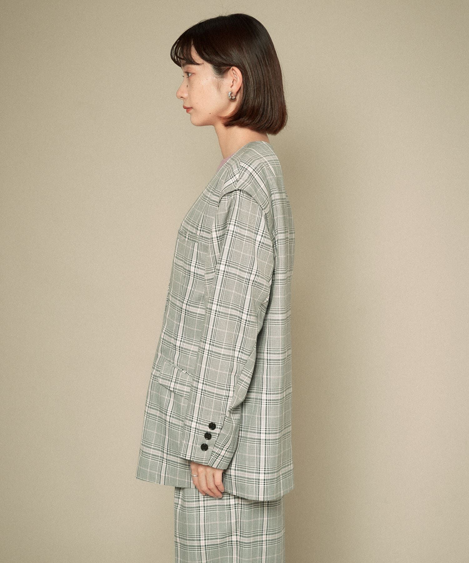  「2WAYノーカラージャケット」|ノーカラージャケット|