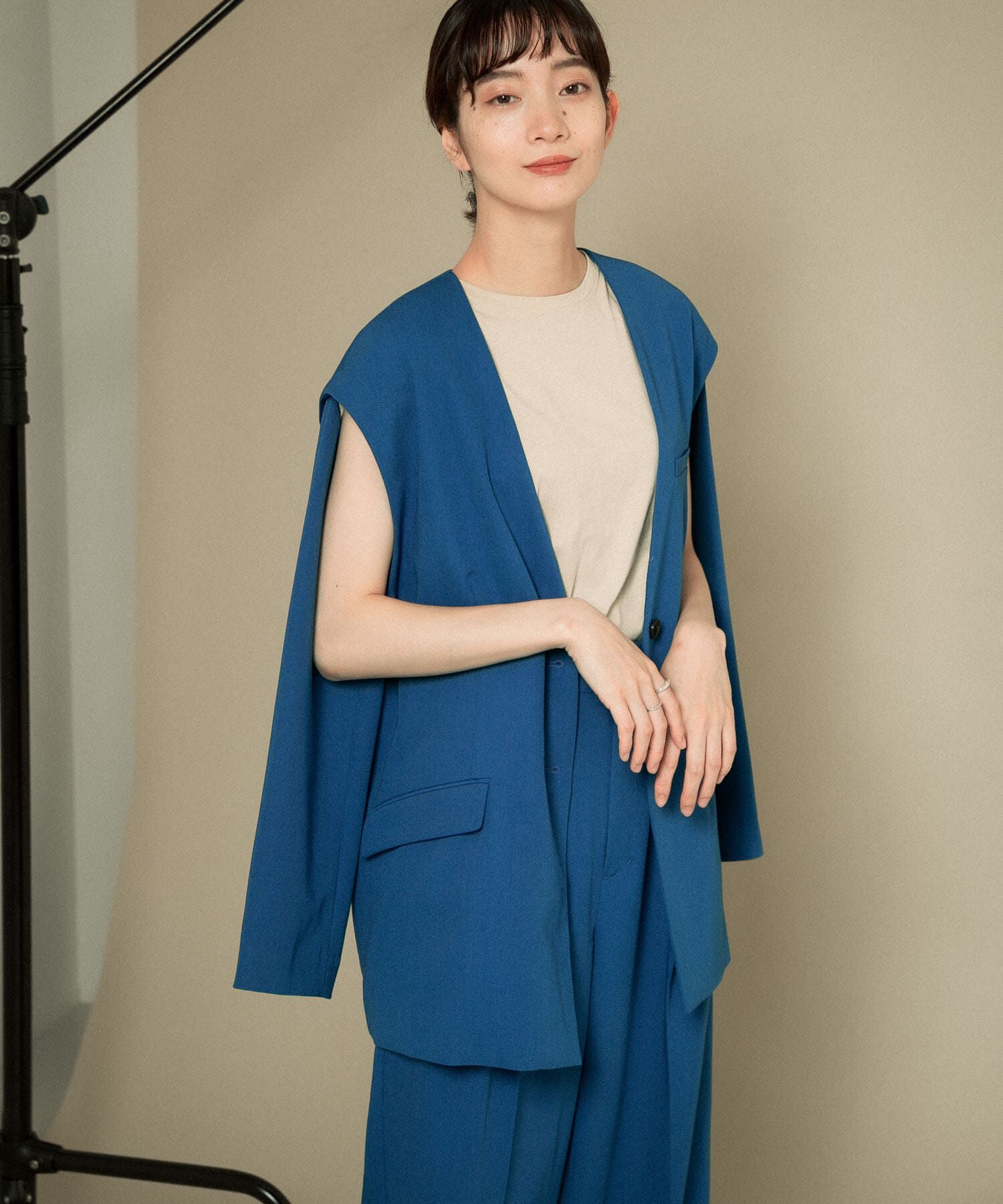  「2WAYノーカラージャケット」|ノーカラージャケット|