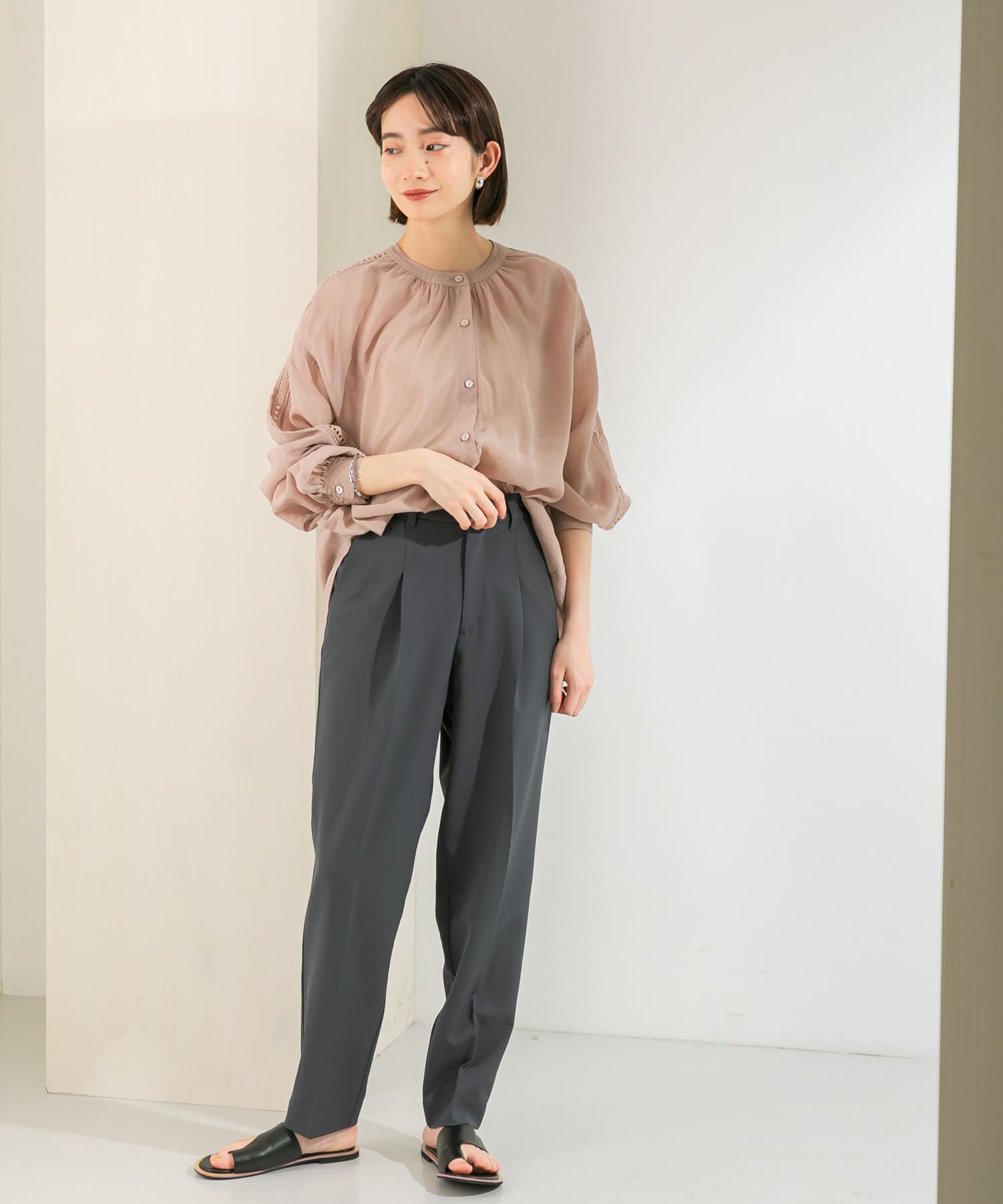  「illi　ワンタックスリムテーパードパンツ」|その他|