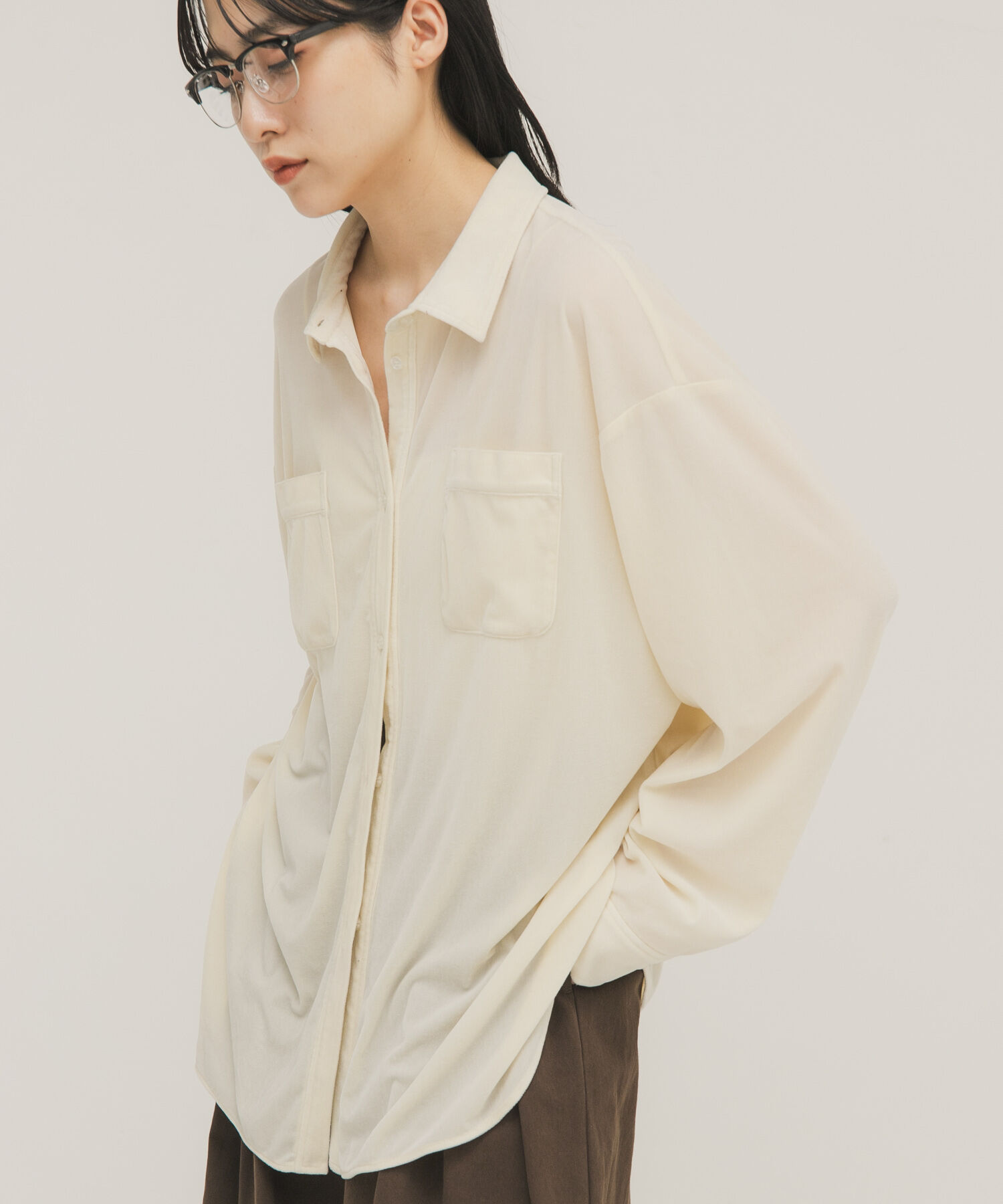  「シアーベロアルーズシャツ」|シャツ・ブラウス|