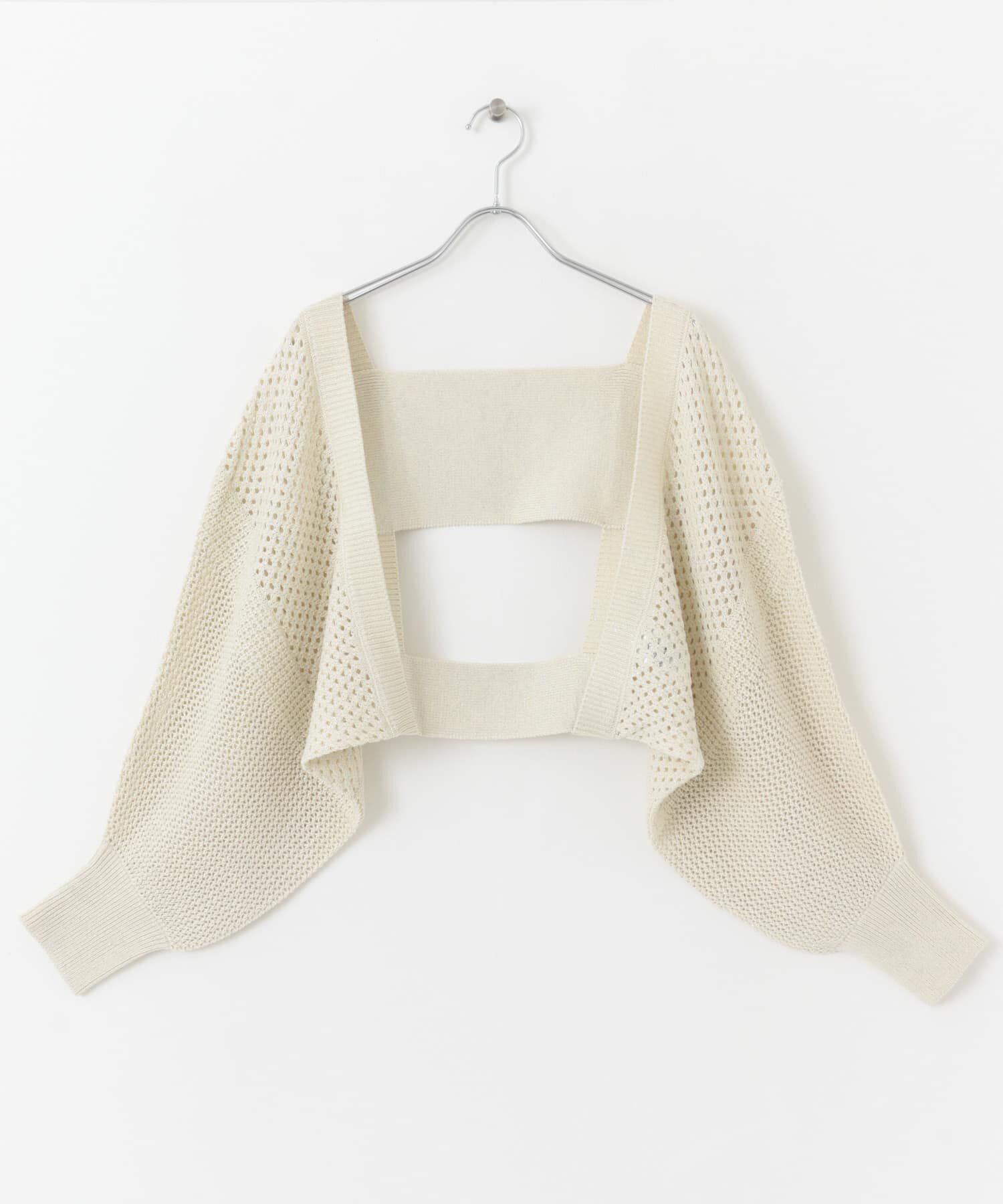 SENSE OF PLACE by URBAN RESEARCH「ラメバックオープンメッシュボレロ」|カーディガン|