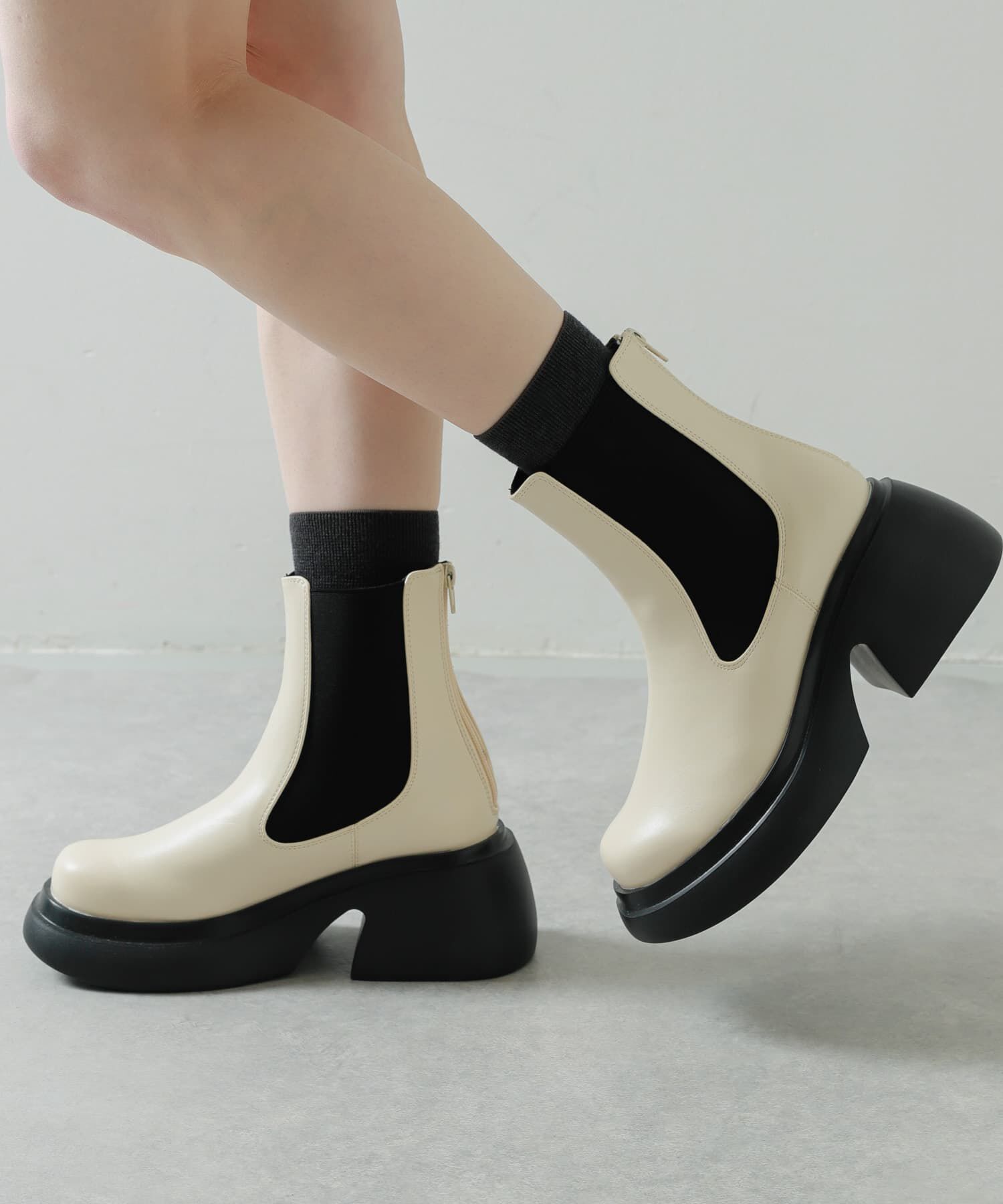 SENSE OF PLACE by URBAN RESEARCH「『消臭』サイドゴアボリュームソールブーツ」|ショートブーツ|