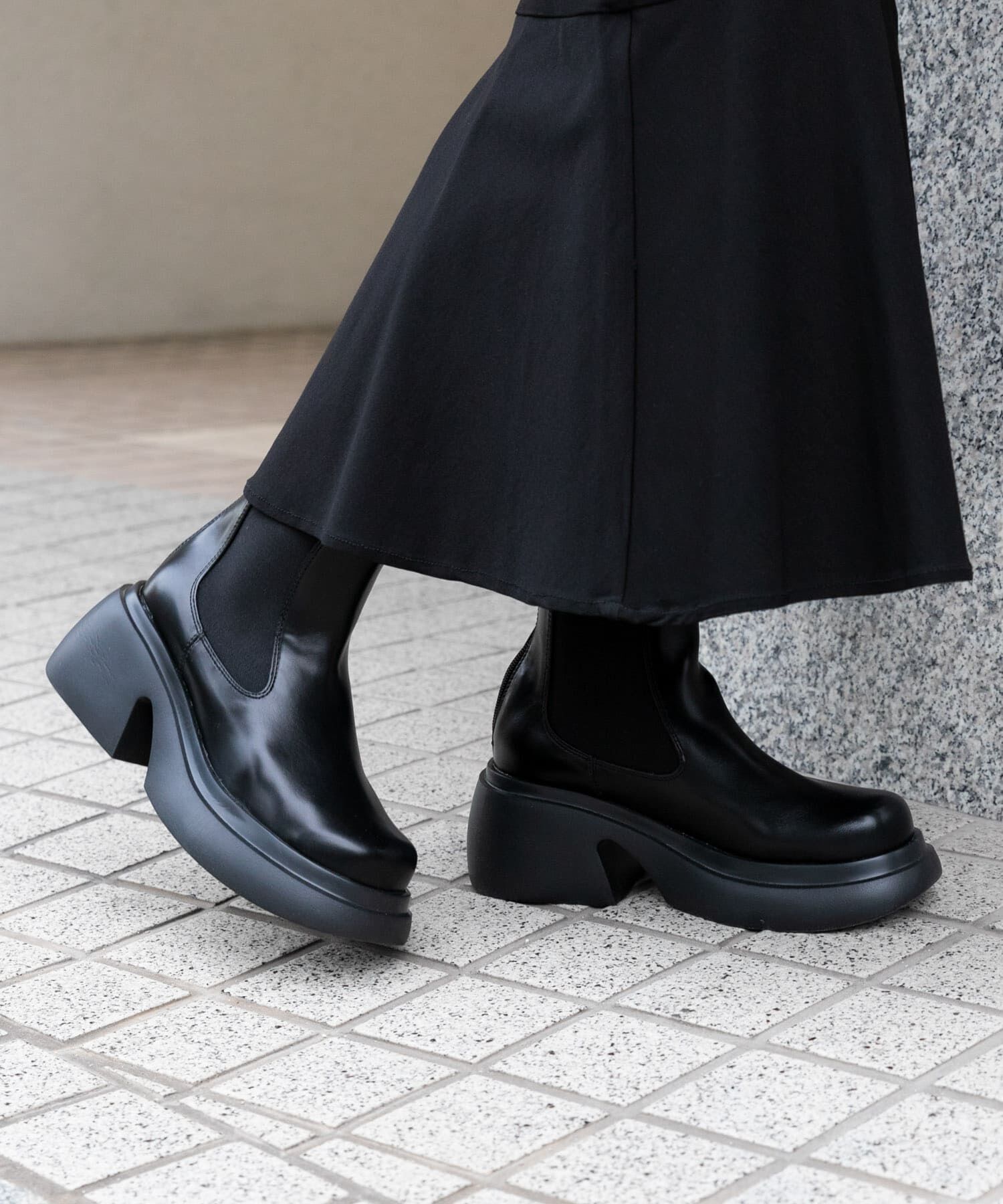 SENSE OF PLACE by URBAN RESEARCH「『消臭』サイドゴアボリュームソールブーツ」|ショートブーツ|