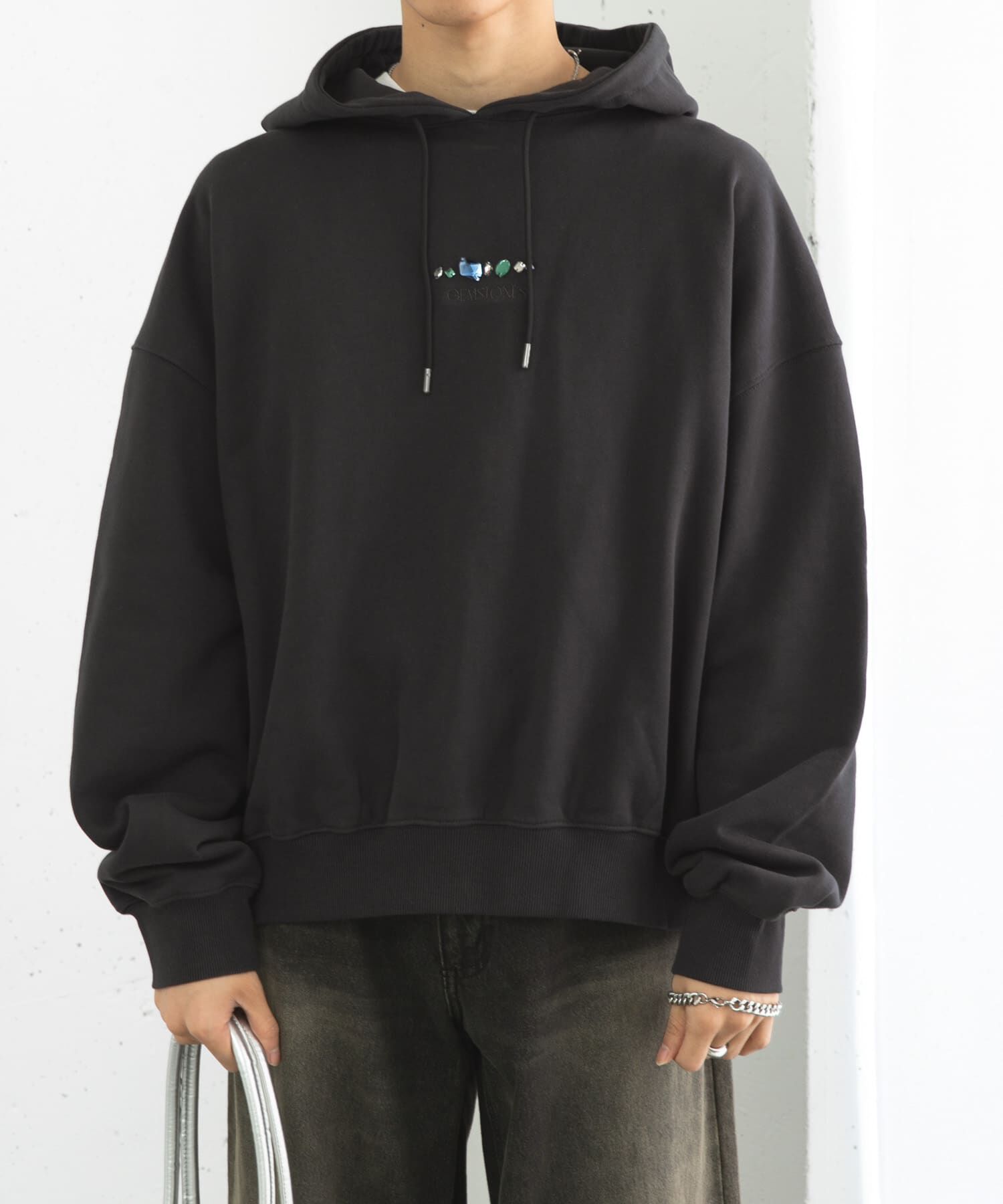 SENSE OF PLACE by URBAN RESEARCH「Gem Stone Cropped Hoodie」|パーカー|