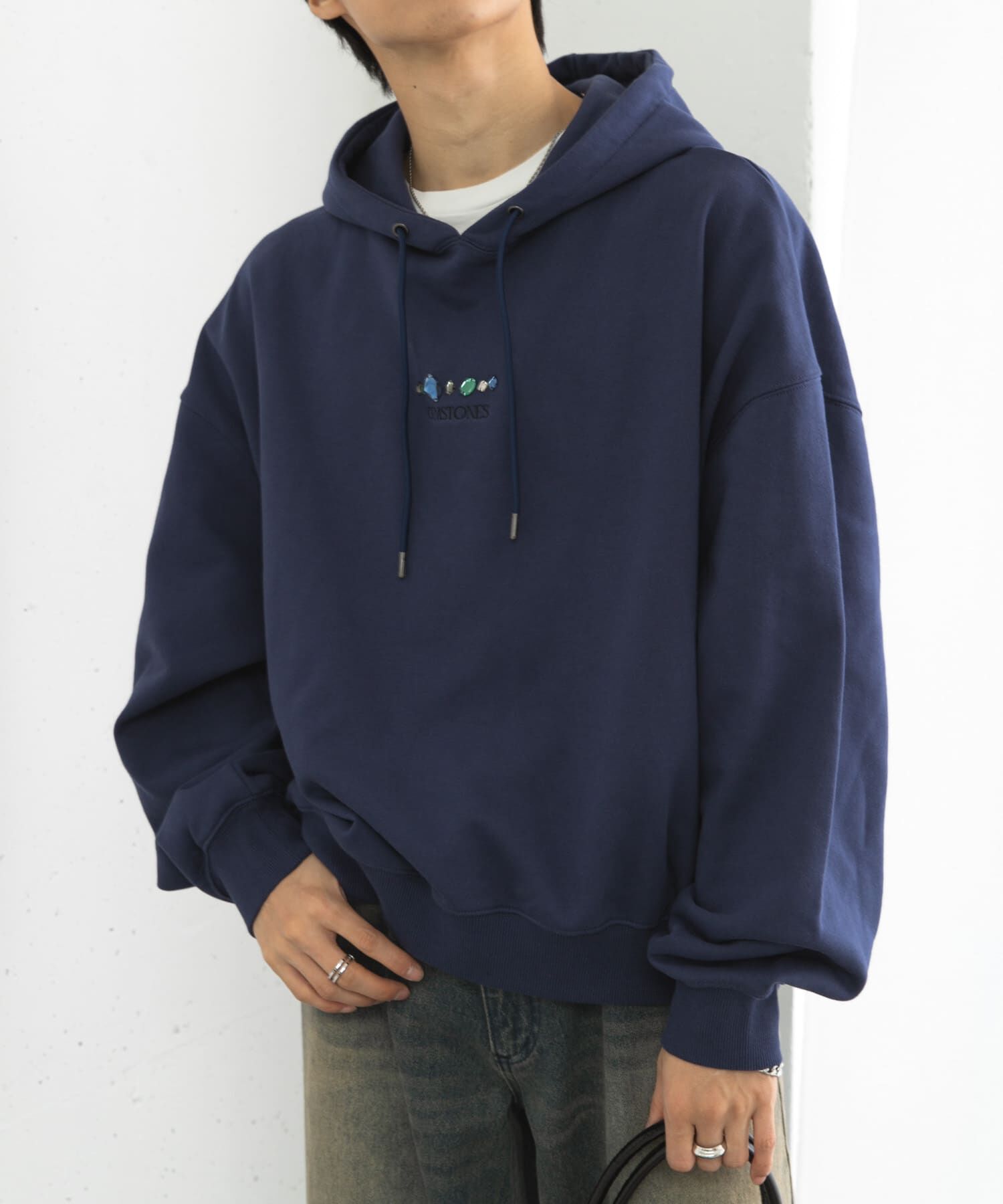 SENSE OF PLACE by URBAN RESEARCH「Gem Stone Cropped Hoodie」|パーカー|