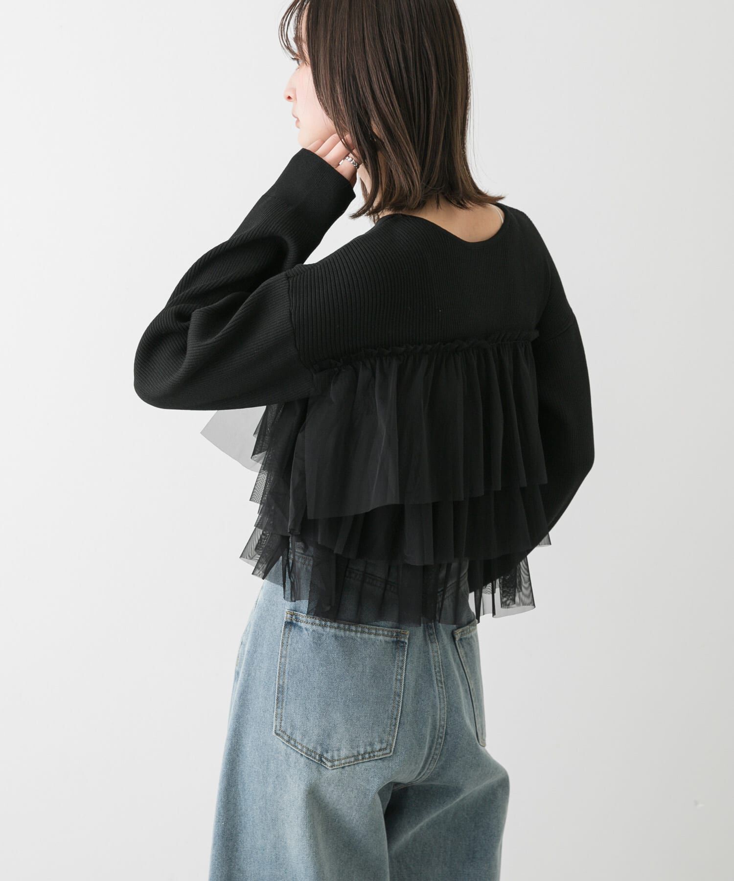 SENSE OF PLACE by URBAN RESEARCH「ダブルジップフリルニットカーディガン」|カーディガン|