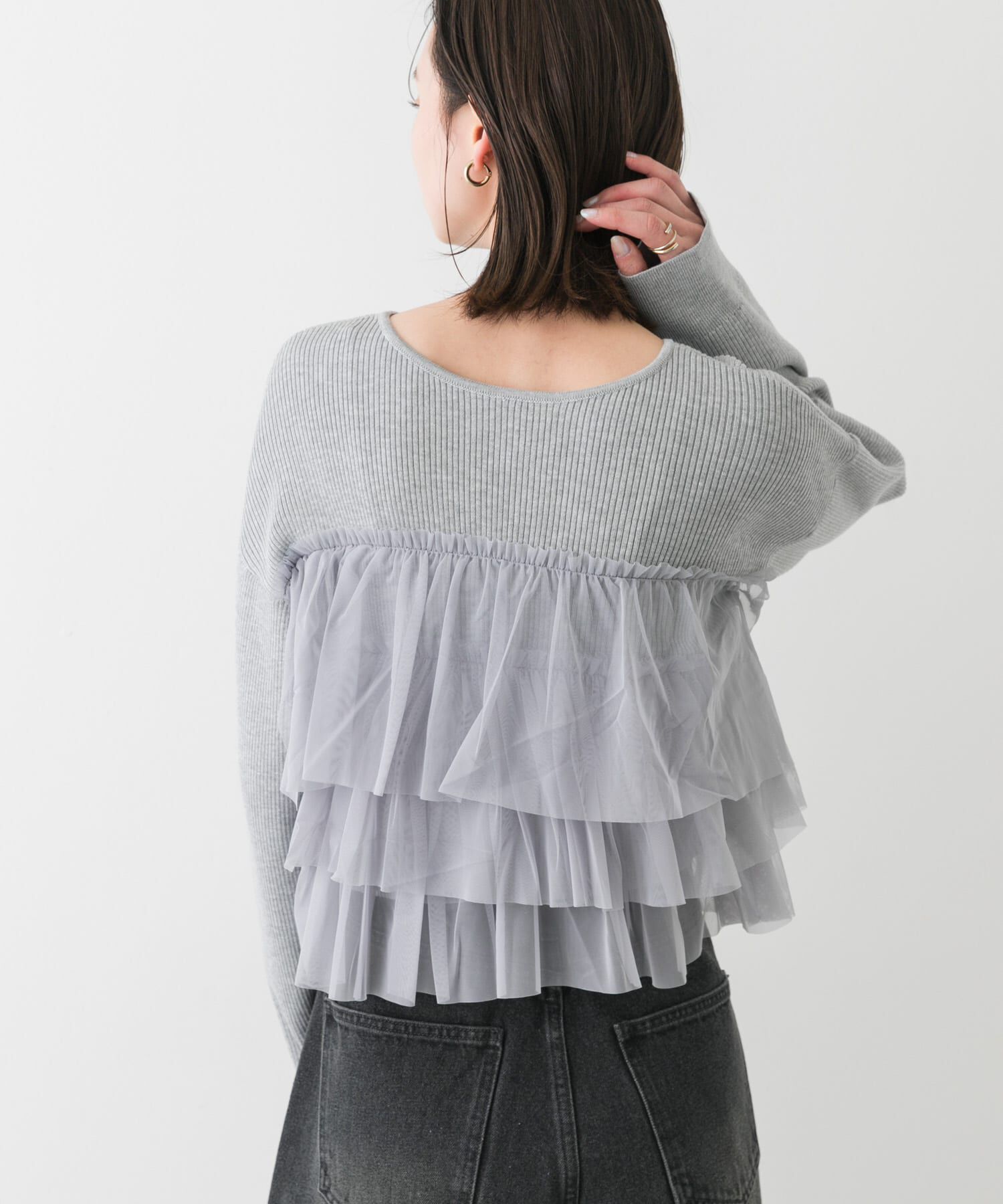 SENSE OF PLACE by URBAN RESEARCH「ダブルジップフリルニットカーディガン」|カーディガン|