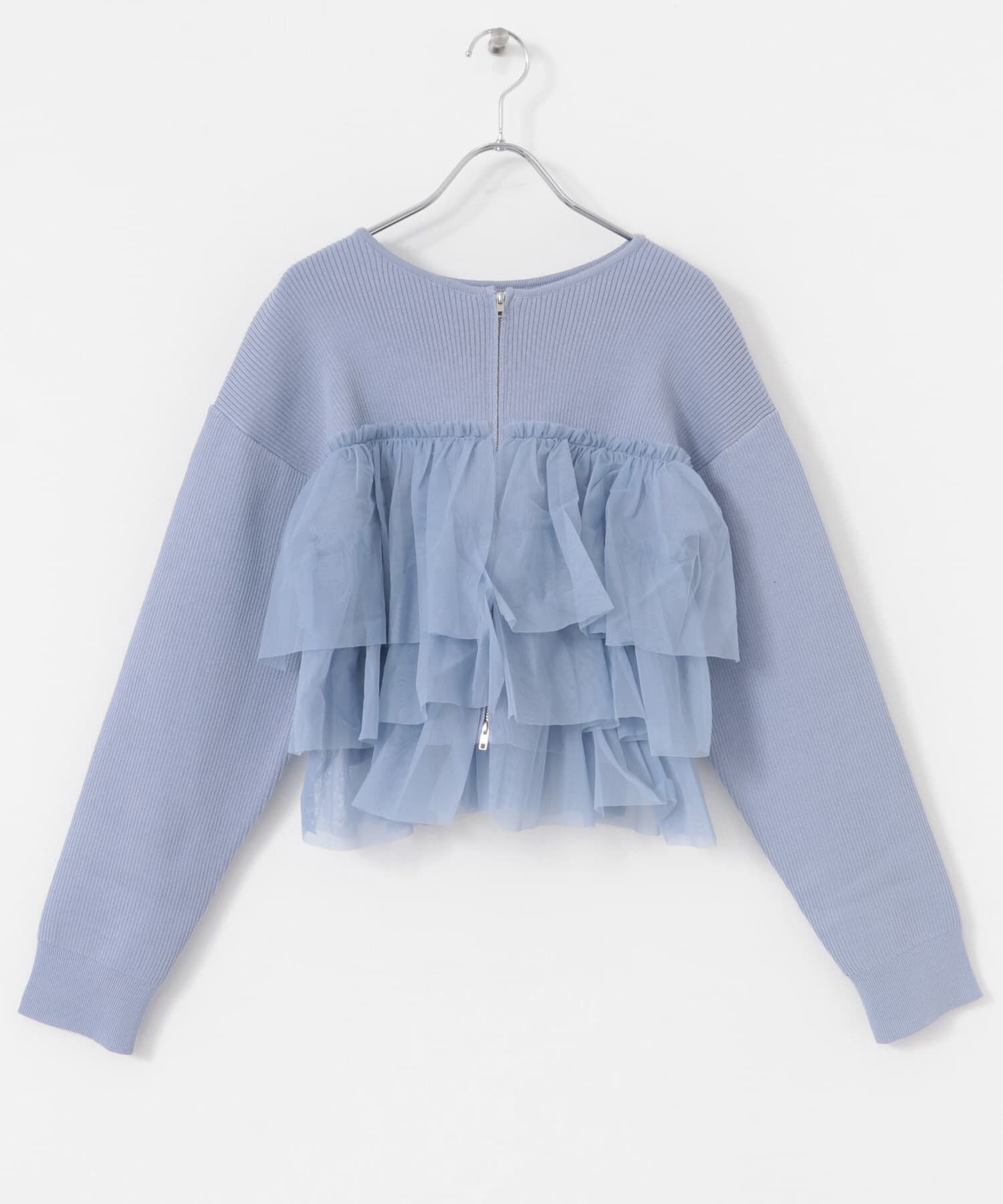 SENSE OF PLACE by URBAN RESEARCH「ダブルジップフリルニットカーディガン」|カーディガン|