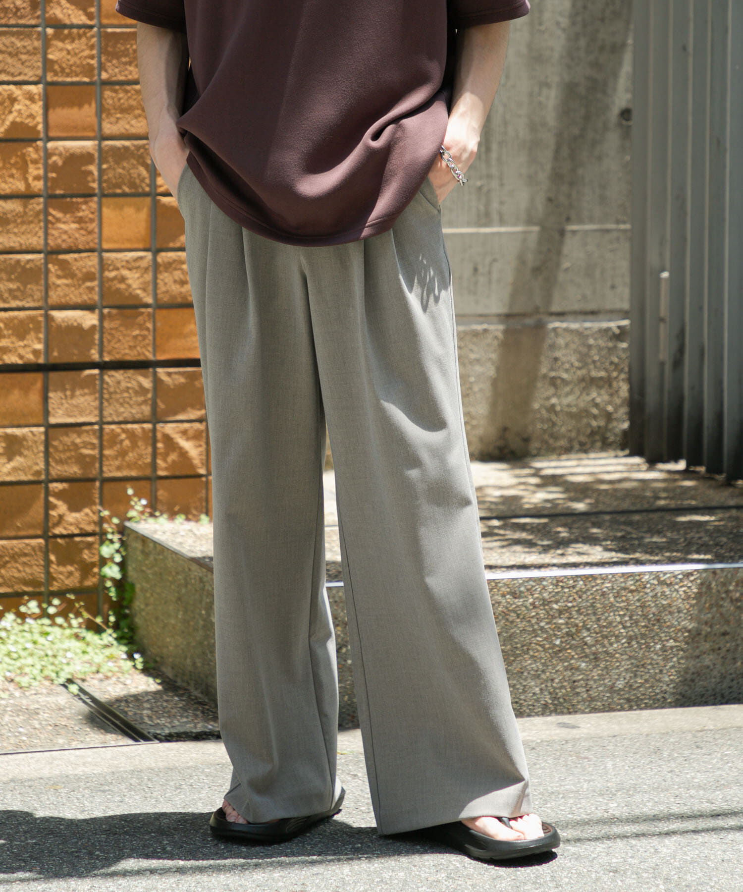 SENSE OF PLACE by URBAN RESEARCH「2タックフレアワイドスラックス」|その他|