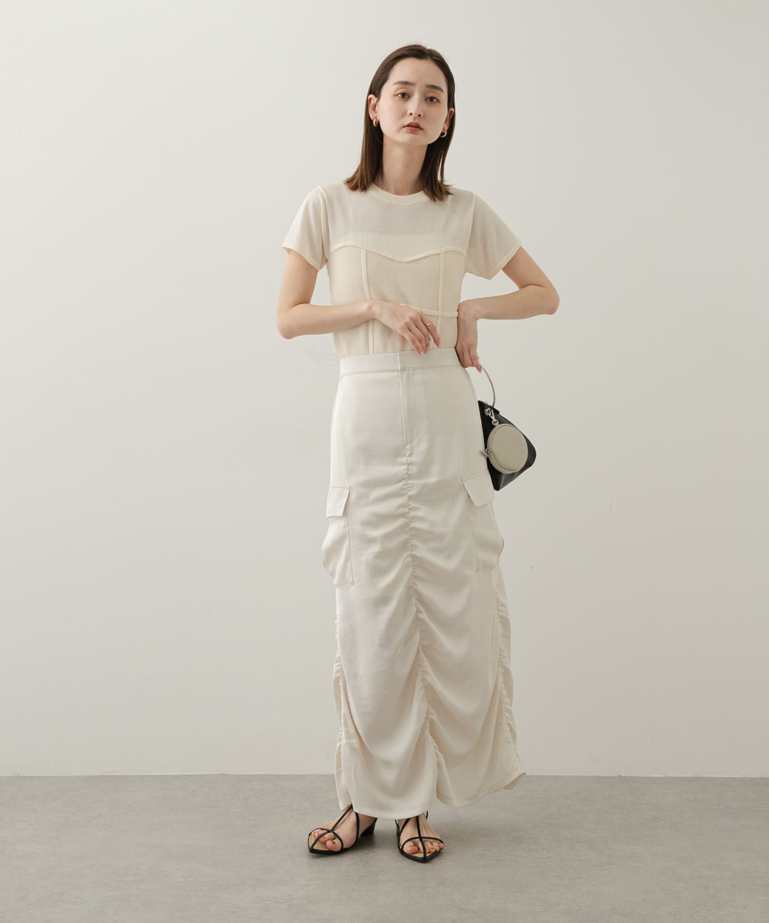 SENSE OF PLACE by URBAN RESEARCH「ビスチェデザインセーター(半袖)」|ニット・セーター|