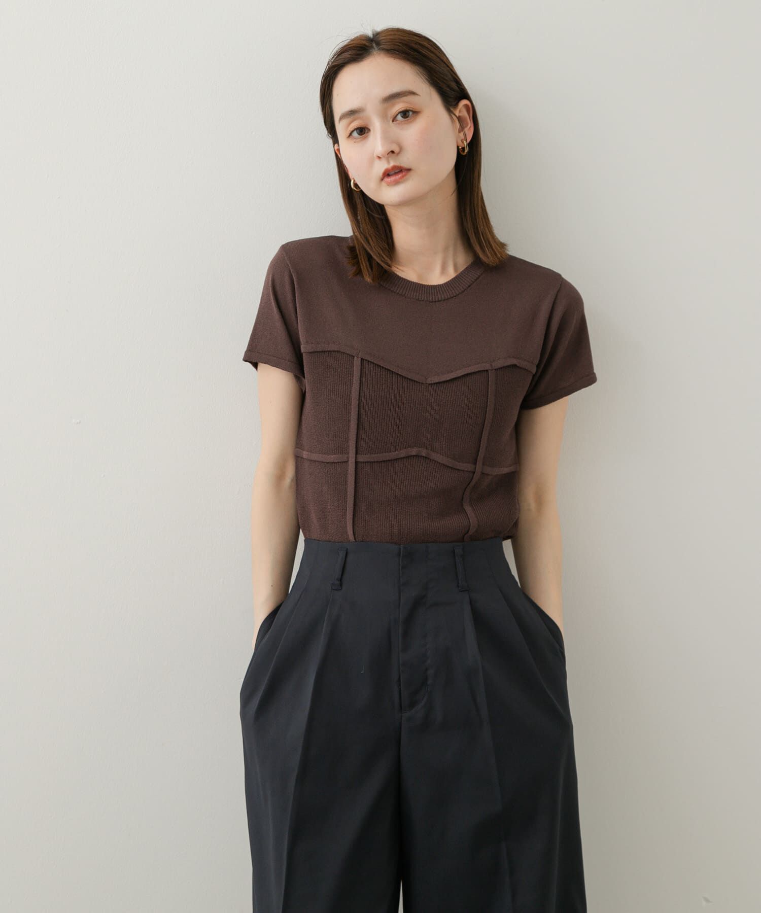 SENSE OF PLACE by URBAN RESEARCH「ビスチェデザインセーター(半袖)」|ニット・セーター|