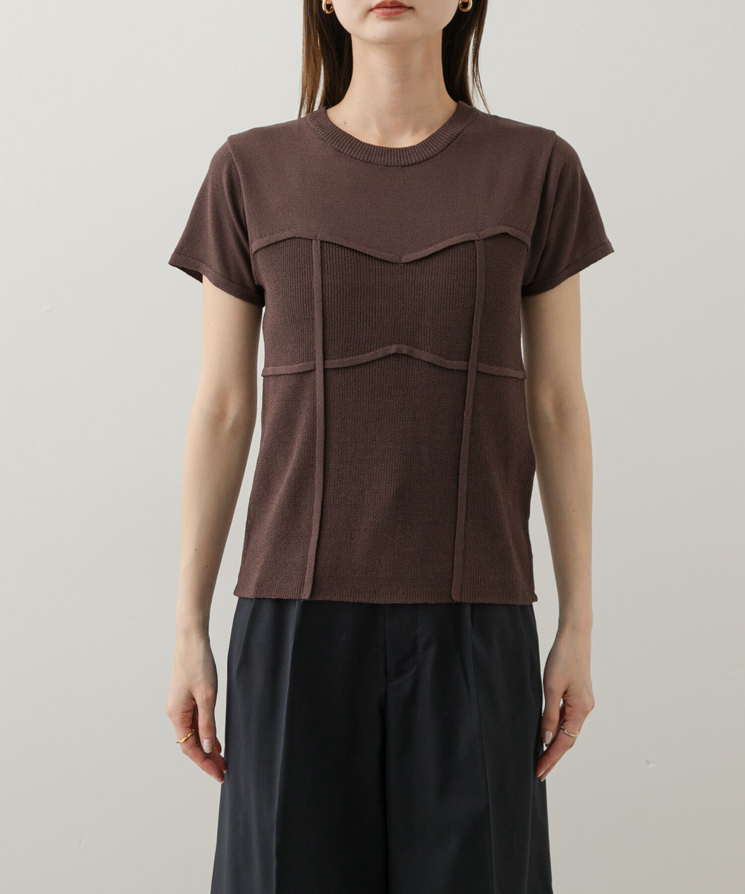 SENSE OF PLACE by URBAN RESEARCH「ビスチェデザインセーター(半袖)」|ニット・セーター|