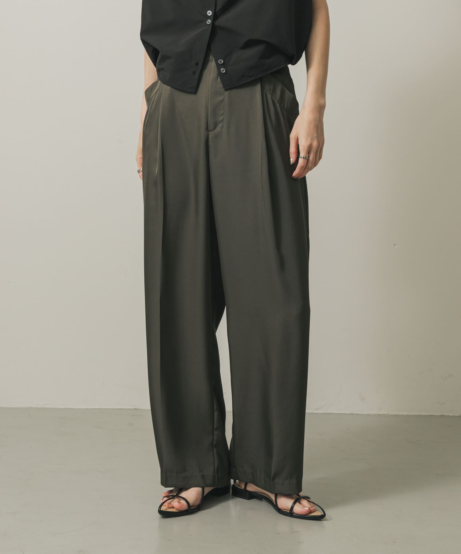 SENSE OF PLACE by URBAN RESEARCH「ツイルサテンパンツ」|その他|チャコールグレー