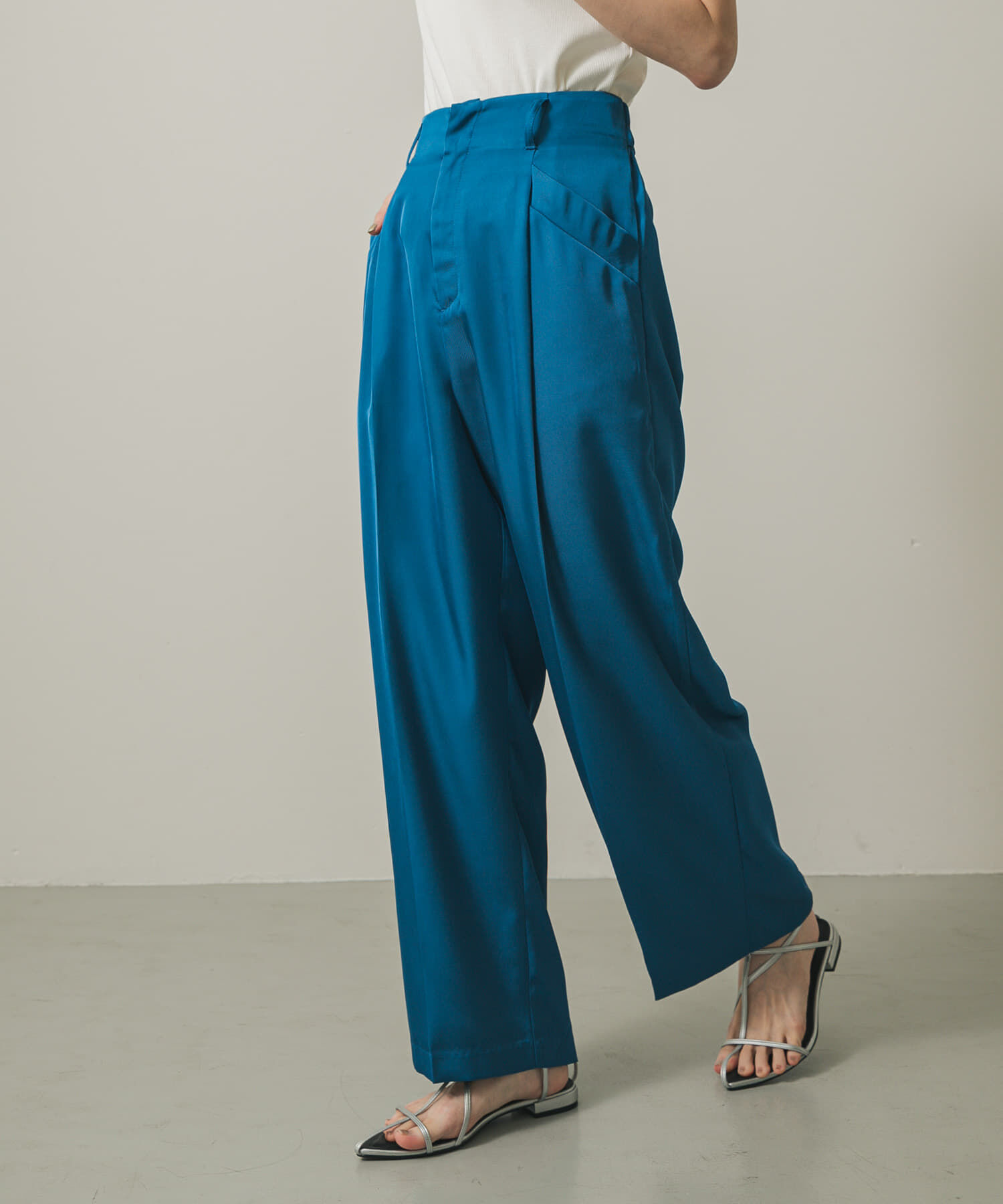 SENSE OF PLACE by URBAN RESEARCH「ツイルサテンパンツ」|その他|ブルー