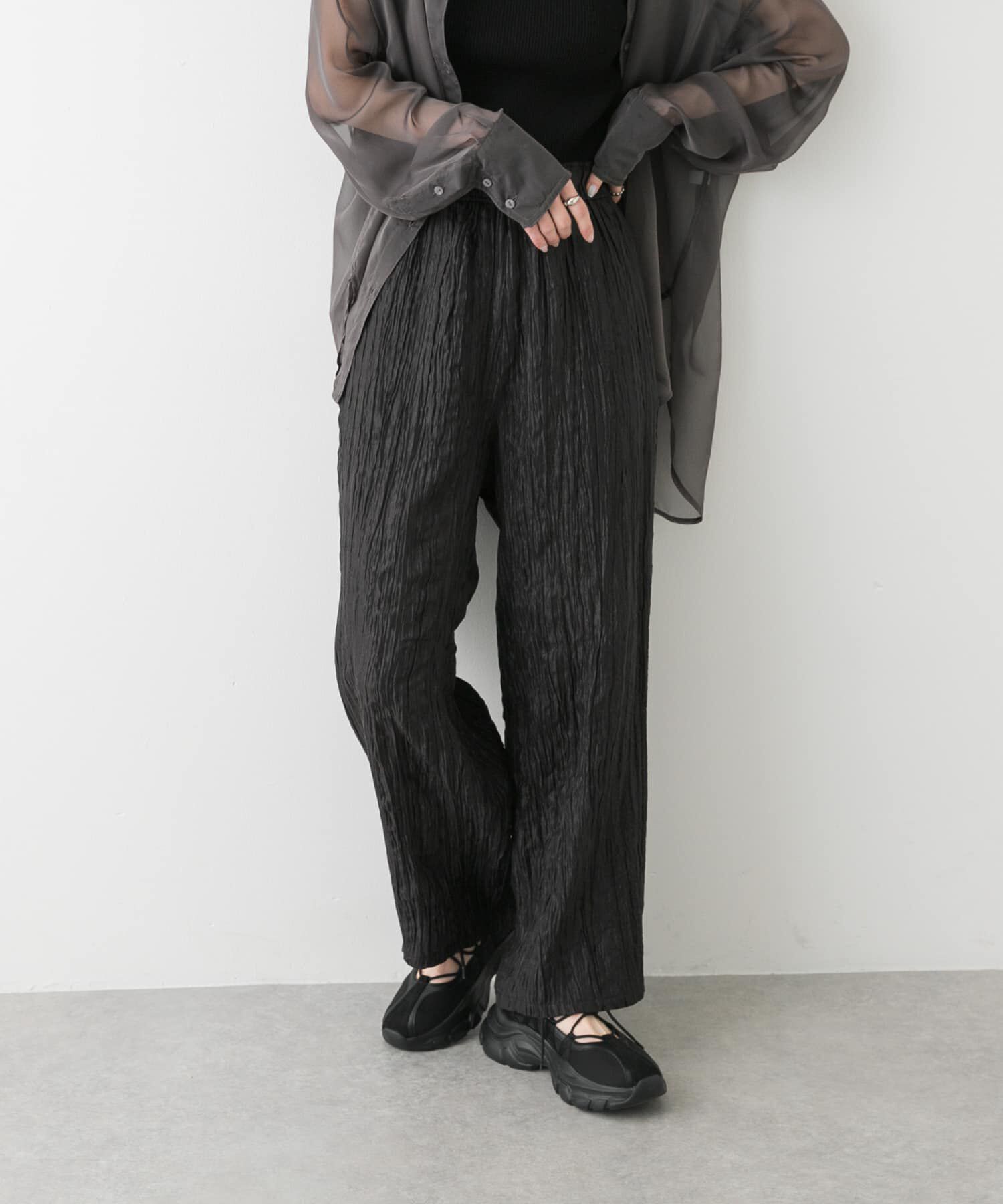 SENSE OF PLACE by URBAN RESEARCH「クリンクルイージーパンツ」|その他|ブラック