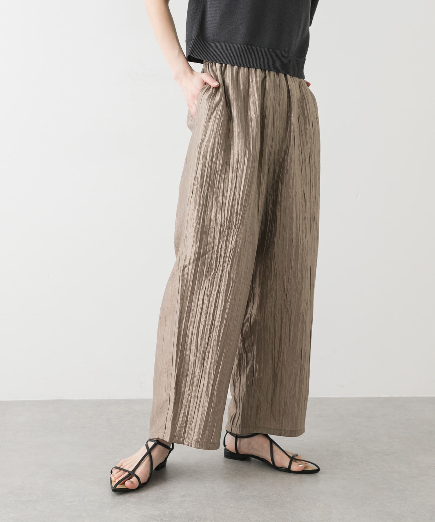 SENSE OF PLACE by URBAN RESEARCH「クリンクルイージーパンツ」|その他|モカ