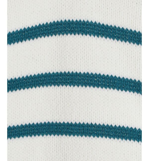 le.coeur blanc「ボーダーワイドシルエットVネックニット」|ニット・セーター|