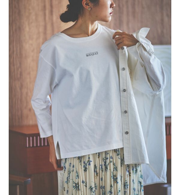  「BOUQUETロゴ7分袖T」|Tシャツ・カットソー|