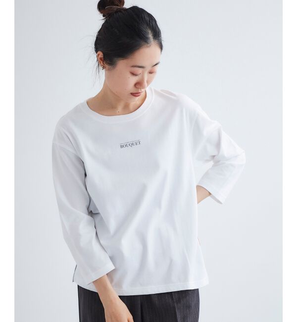  「BOUQUETロゴ7分袖T」|Tシャツ・カットソー|