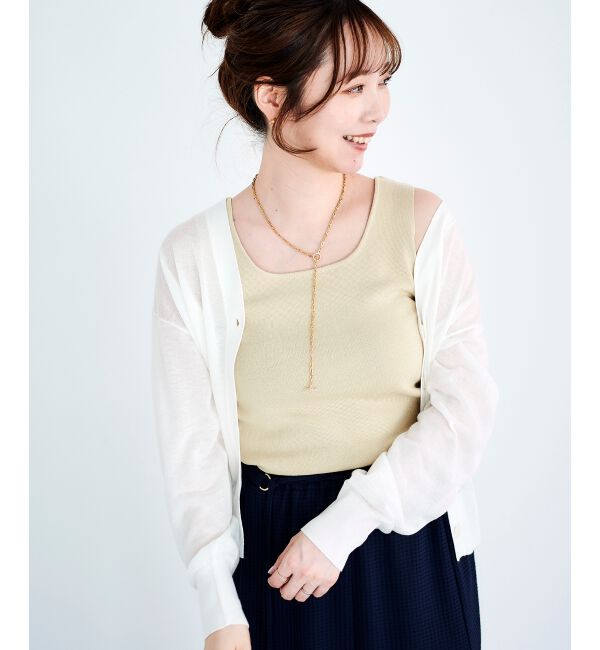 le.coeur blanc「スクエアニットタンク」|ニット・セーター|