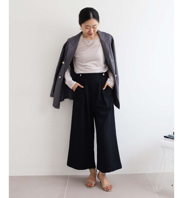 le.coeur blanc「《手洗い可能》ベロアロングスリーブTシャツ」|Tシャツ・カットソー|