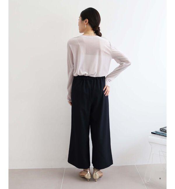 le.coeur blanc「《手洗い可能》ベロアロングスリーブTシャツ」|Tシャツ・カットソー|