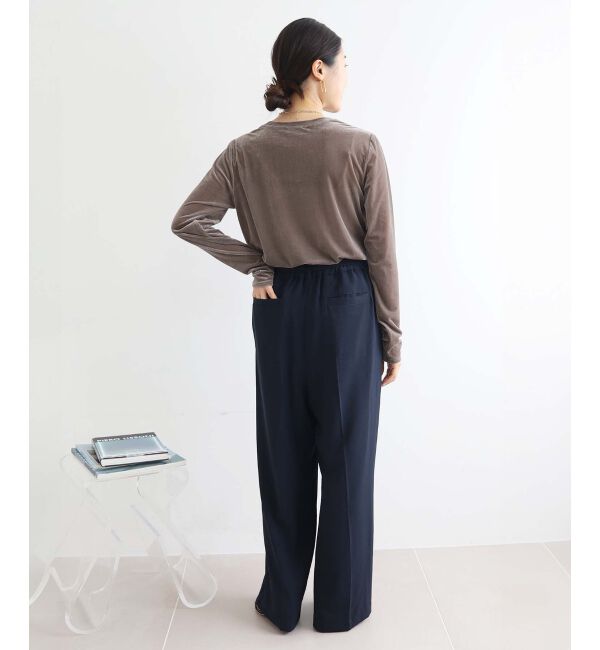 le.coeur blanc「《手洗い可能》ベロアロングスリーブTシャツ」|Tシャツ・カットソー|