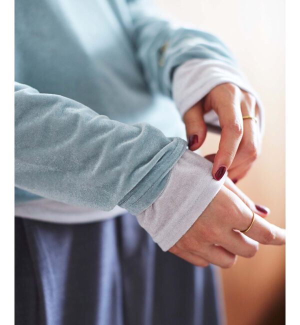 le.coeur blanc「《手洗い可能》ベロアロングスリーブTシャツ」|Tシャツ・カットソー|