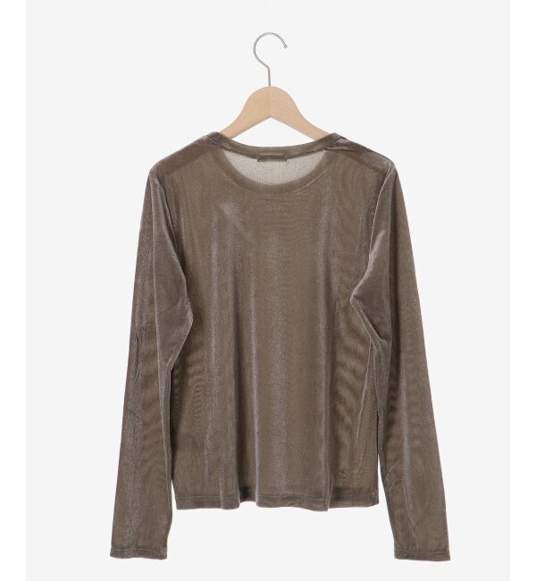 le.coeur blanc「《手洗い可能》ベロアロングスリーブTシャツ」|Tシャツ・カットソー|